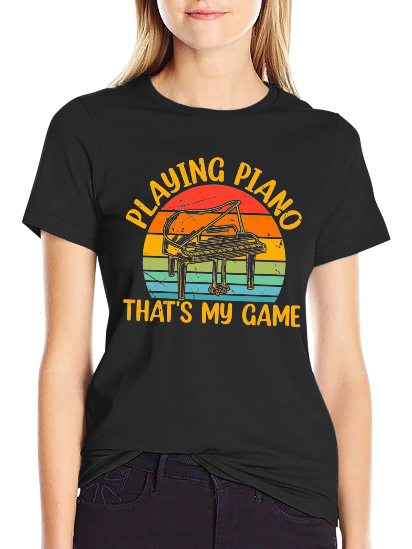 Piano Player T-Shirt - "That's My Game" Retro Style - 2