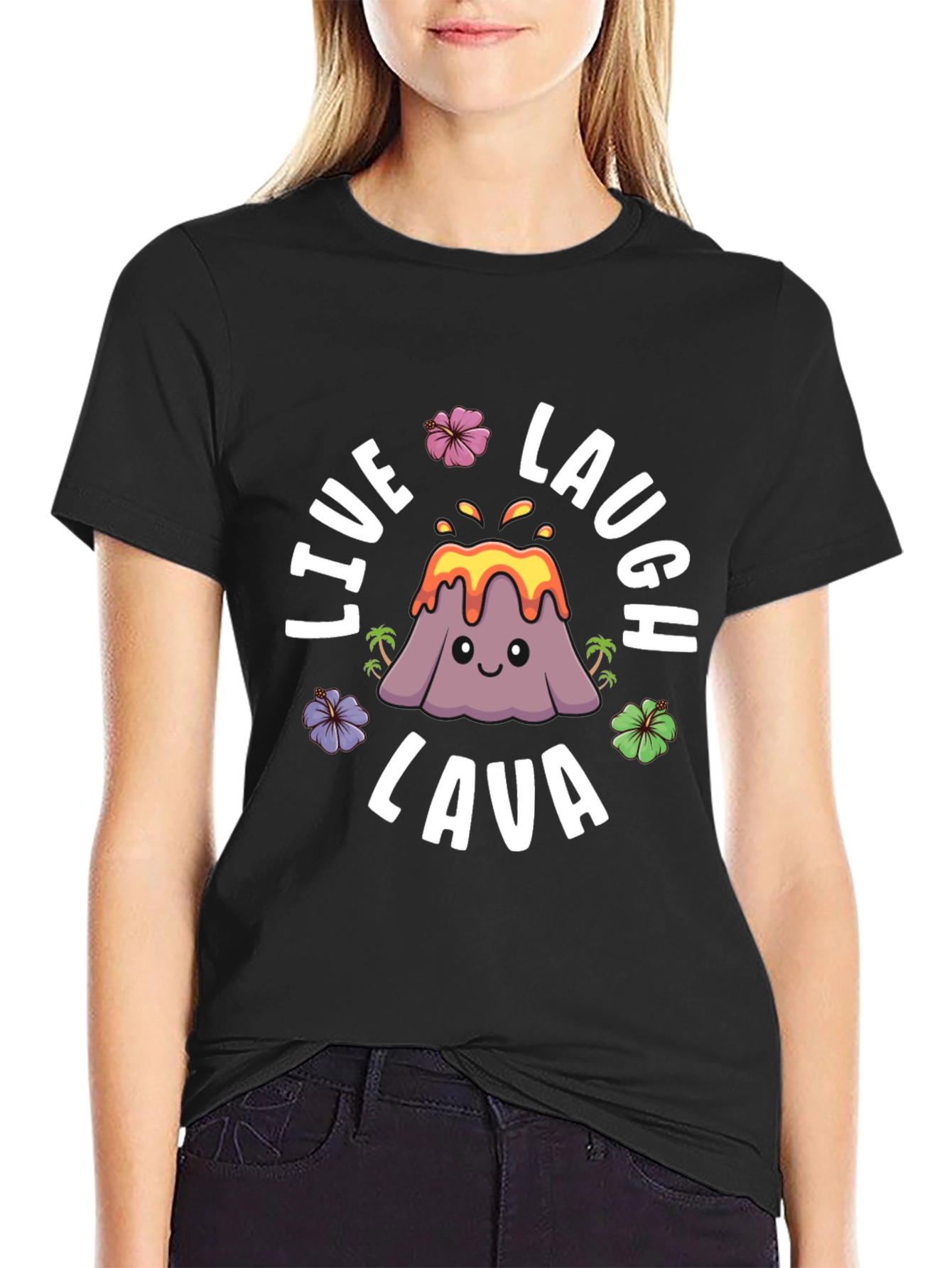 Black Live Laugh Lava Graphic T-Shirt view 2
