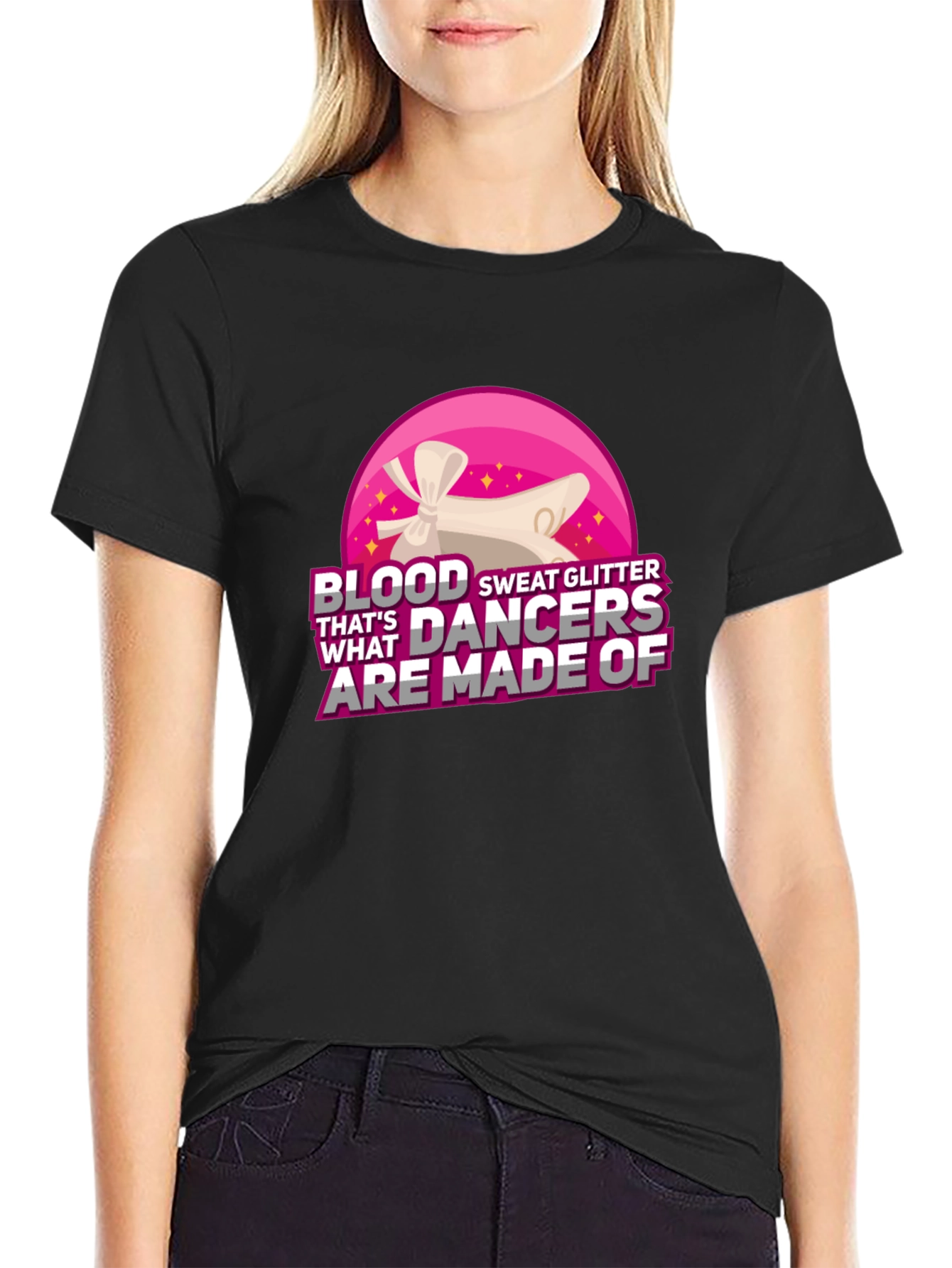 Black Dancers Made Of Blood Sweat Glitter T-Shirt view 2