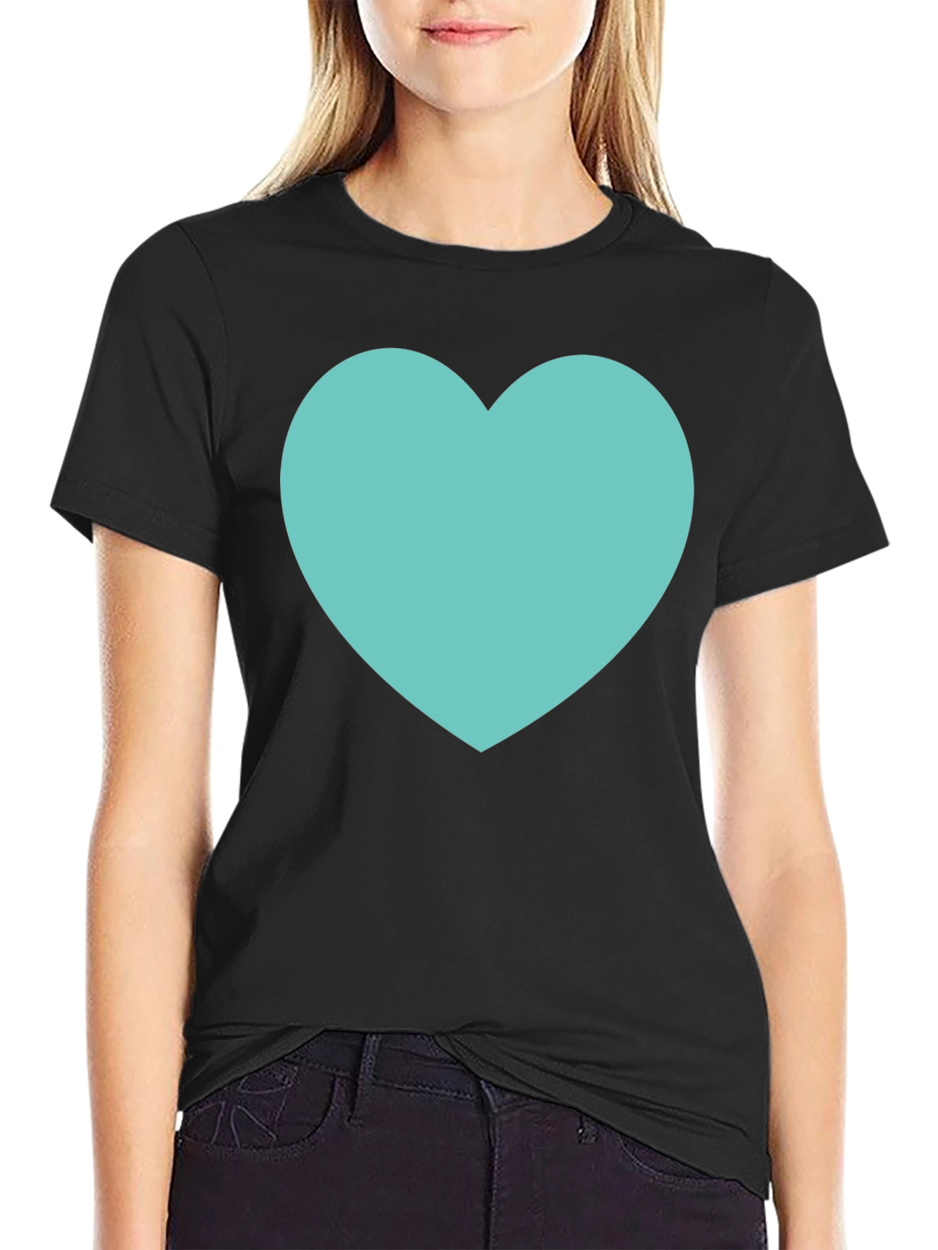 Black Heart Graphic T-Shirt - Modern Casual Tee view 2