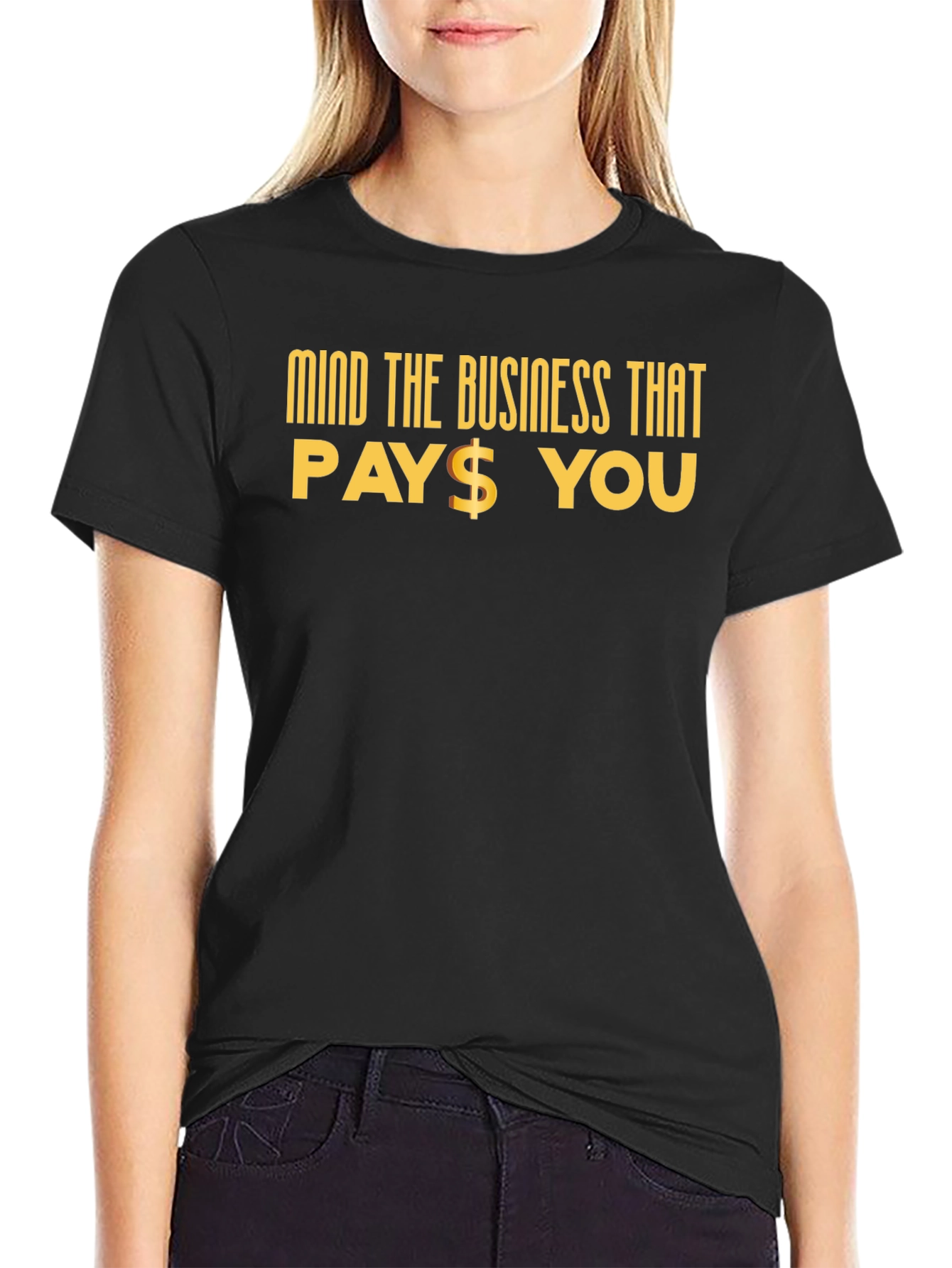 Black Mind The Business That Pays You Graphic Tee view 2