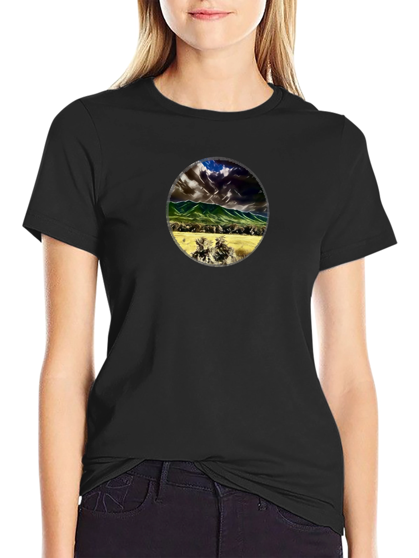 Black Mountain Graphic Black T-Shirt view 2