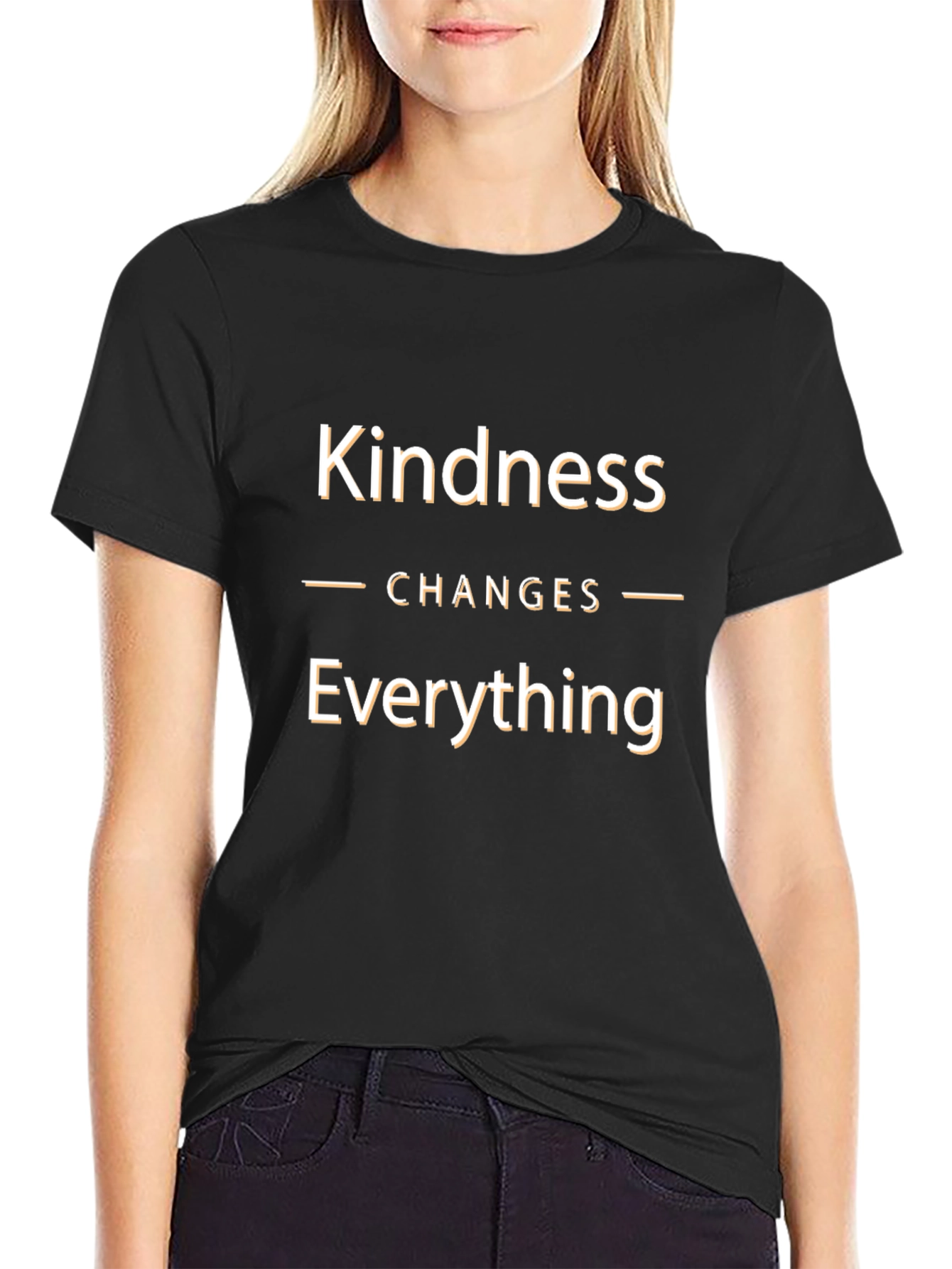 Black Kindness Changes Everything T-Shirt view 2