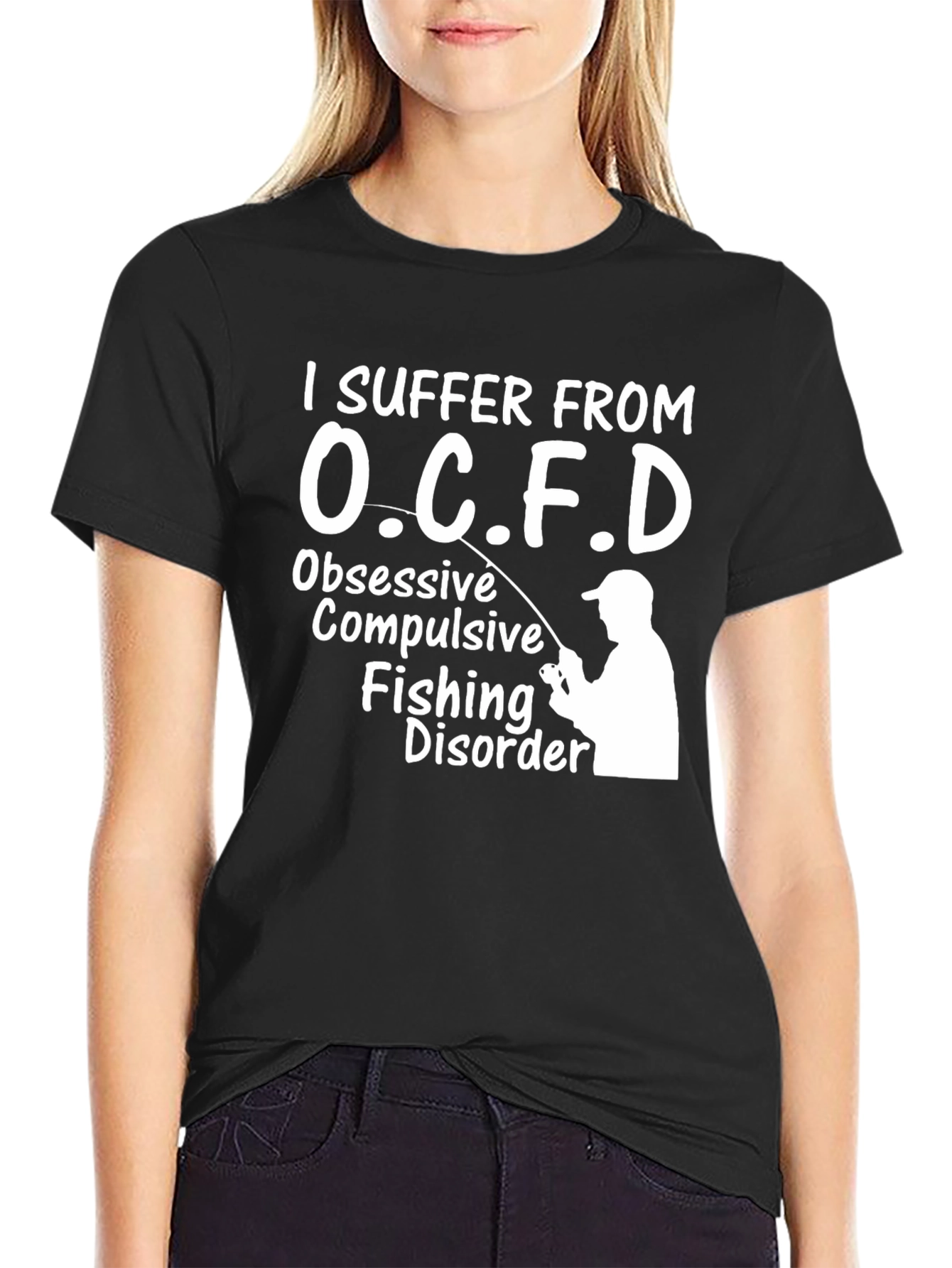 Black OCFD Fishing Disorder Black Graphic Tee view 2