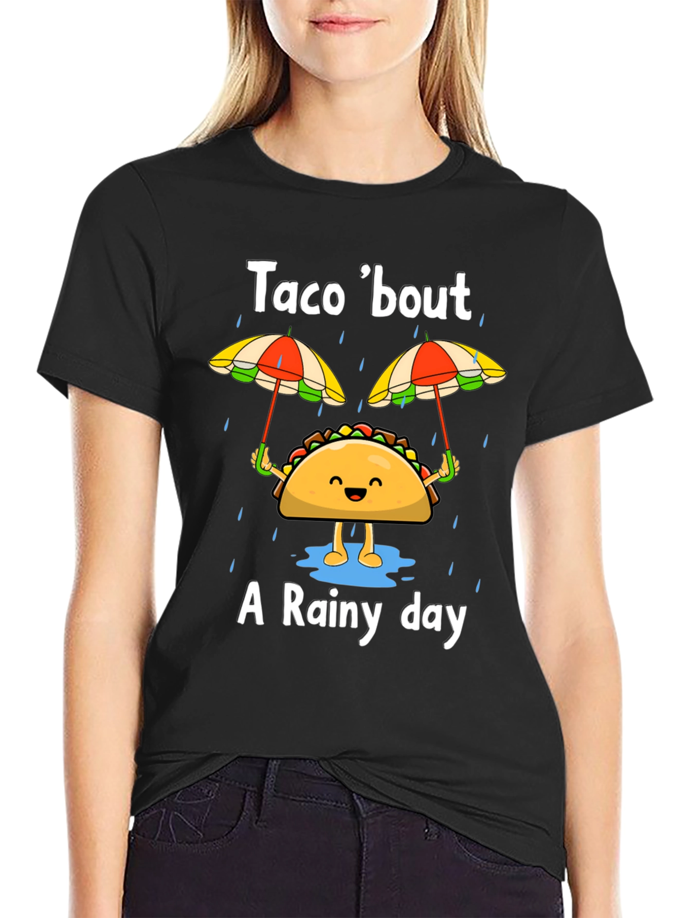 Black Taco 'bout A Rainy Day T-Shirt view 2
