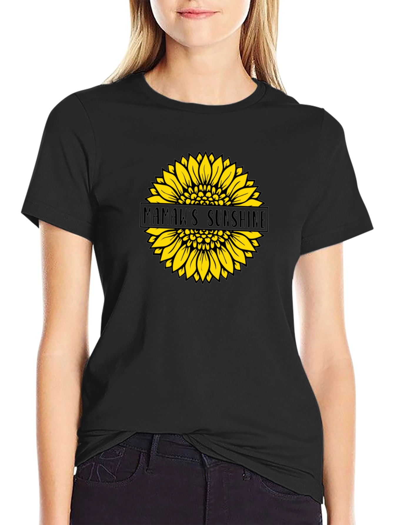 Black Mamaw's Sunshine Graphic Tee - Black T-Shirt view 2