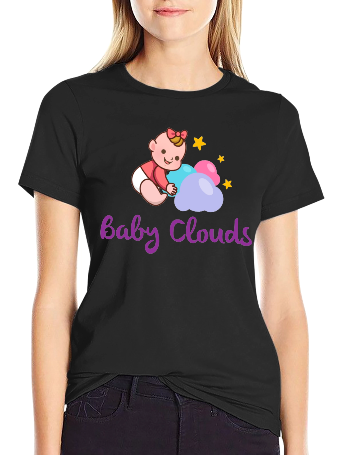 Baby Clouds Graphic T-Shirt - Cute Infant Design - 2