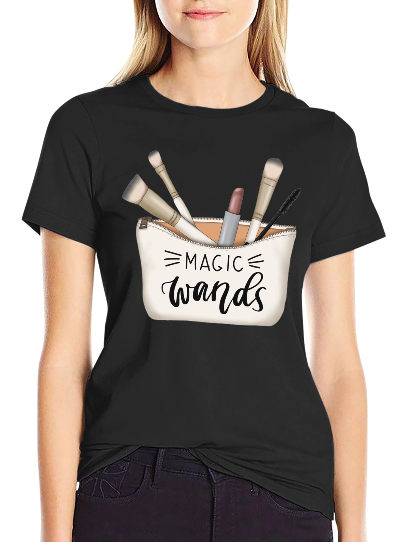 Black Magic Wands Makeup T-Shirt view 2