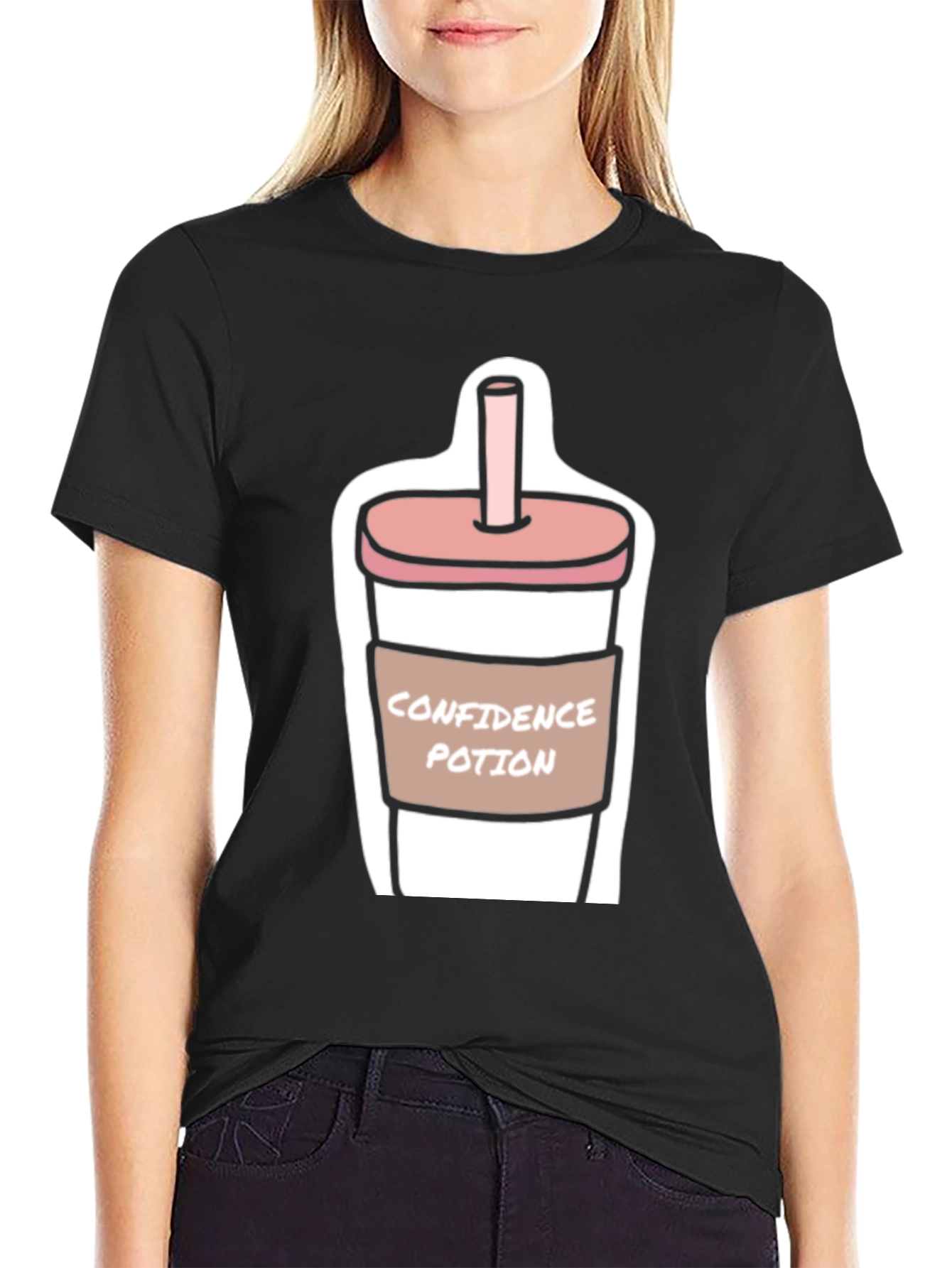 Black Confidence Potion T-Shirt - Funny Graphic Tee view 2