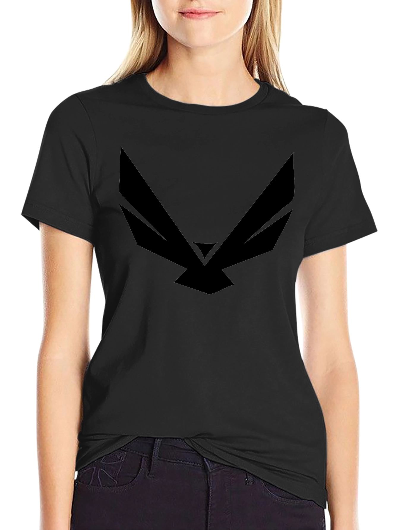 Black Black Graphic Tee - Modern Wingspan Design view 2