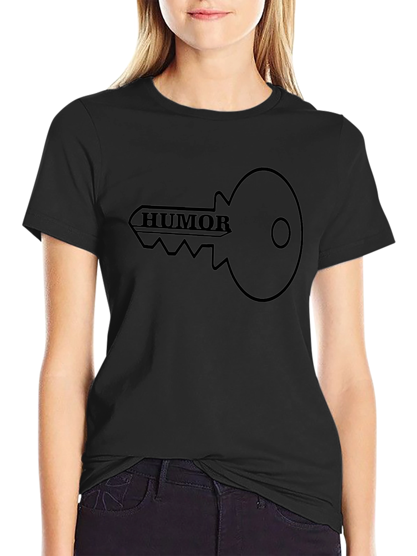 Black Humor Key Graphic Tee - Unlock Your Style! view 2