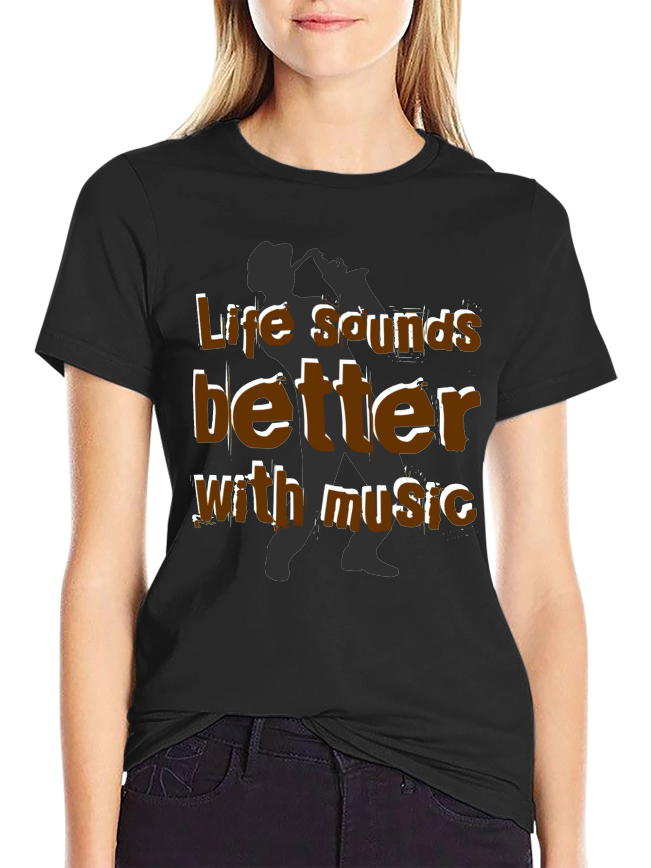 Black Life Sounds Better With Music T-Shirt view 2