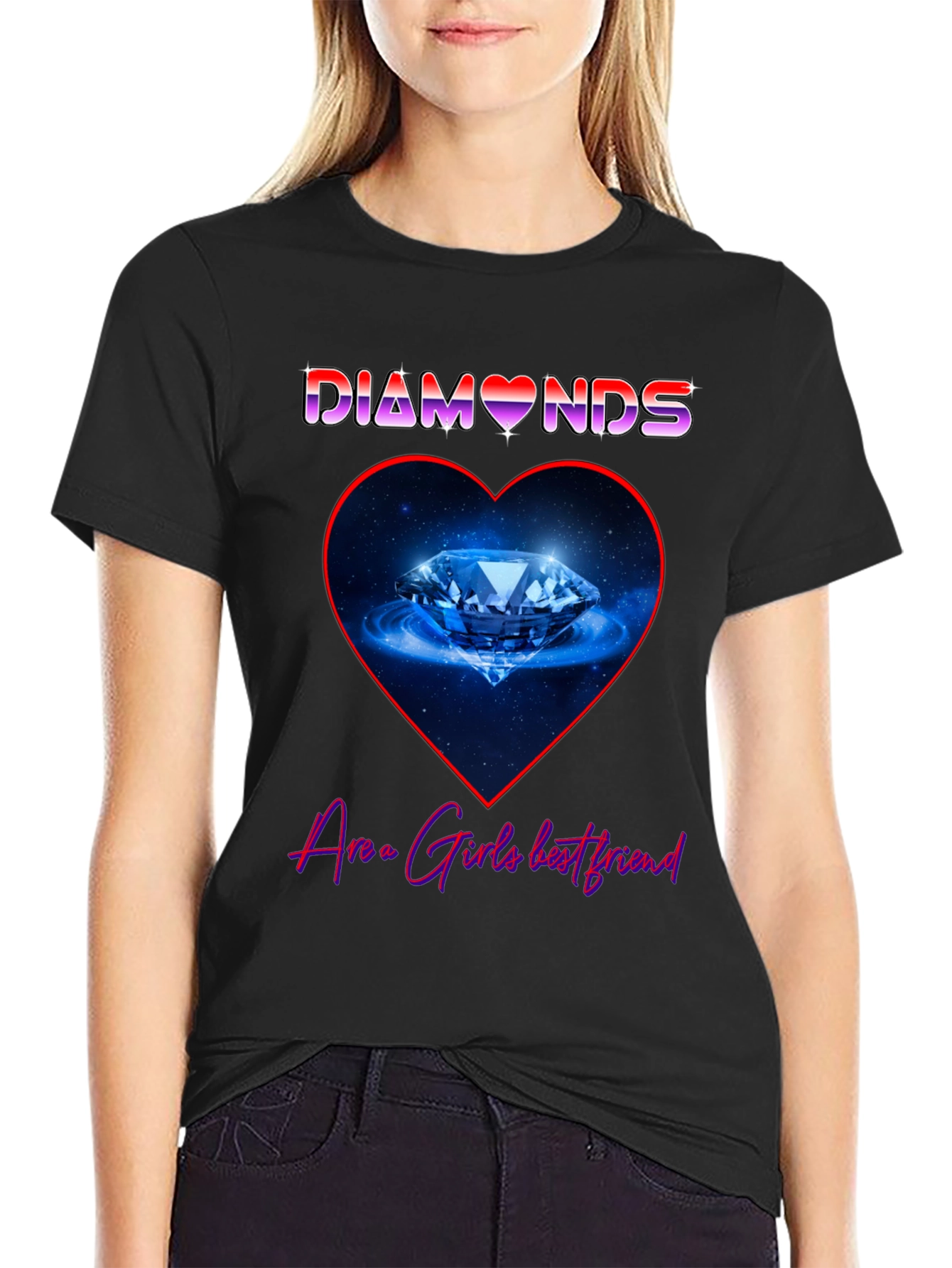 Black Diamonds Are a Girl's Best Friend Graphic Tee view 2