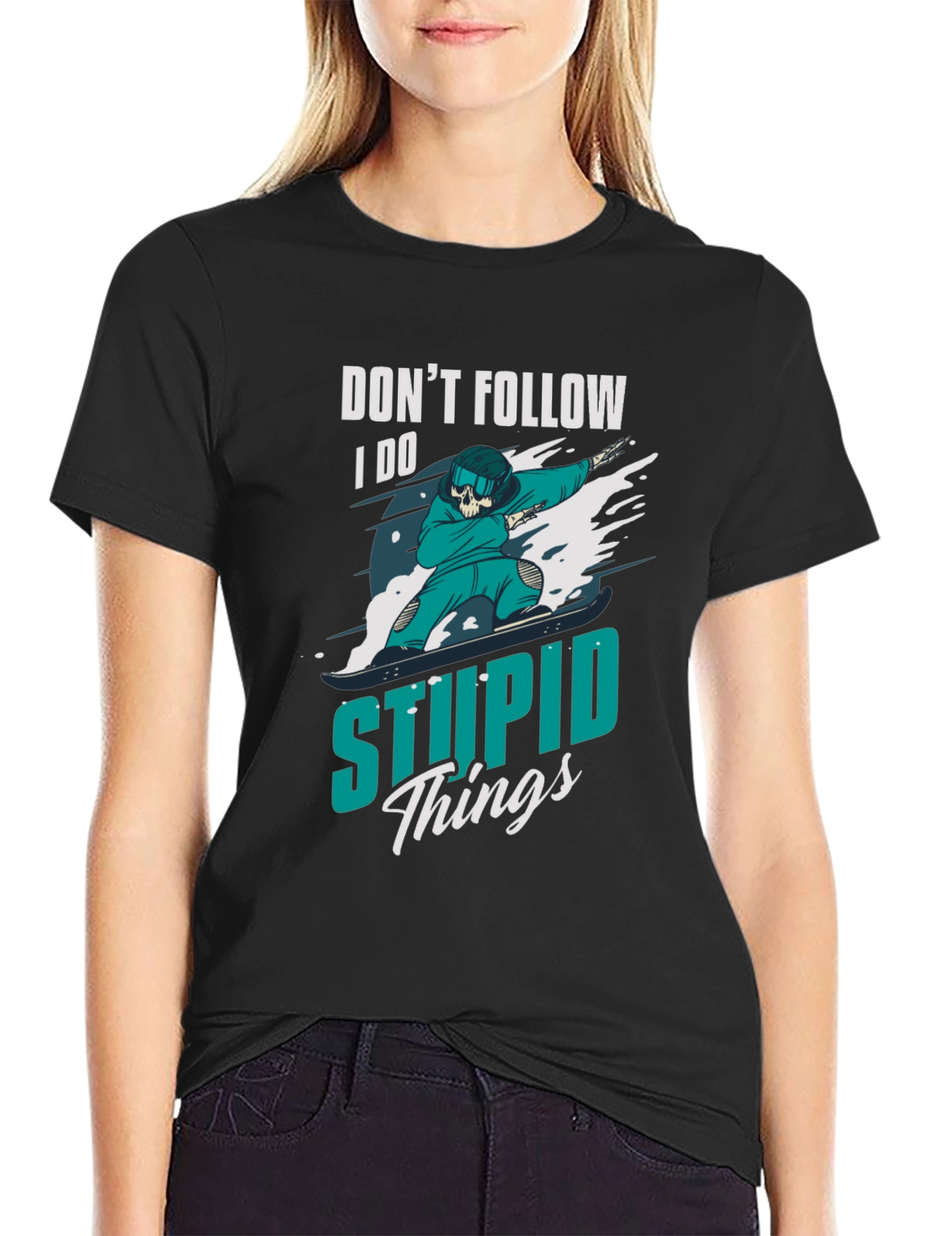 Black Don't Follow T-Shirt: I Do Stupid Things view 2