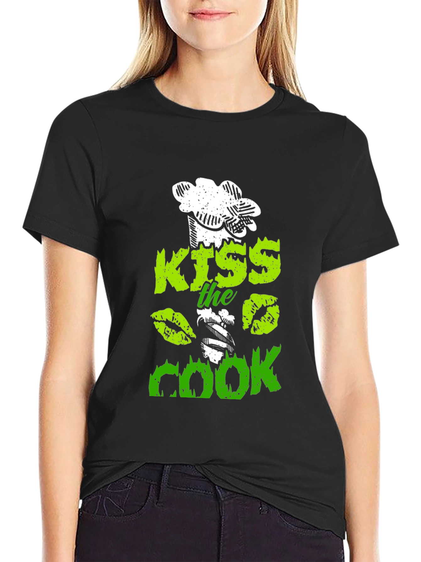 Black Kiss The Cook Graphic T-Shirt view 2