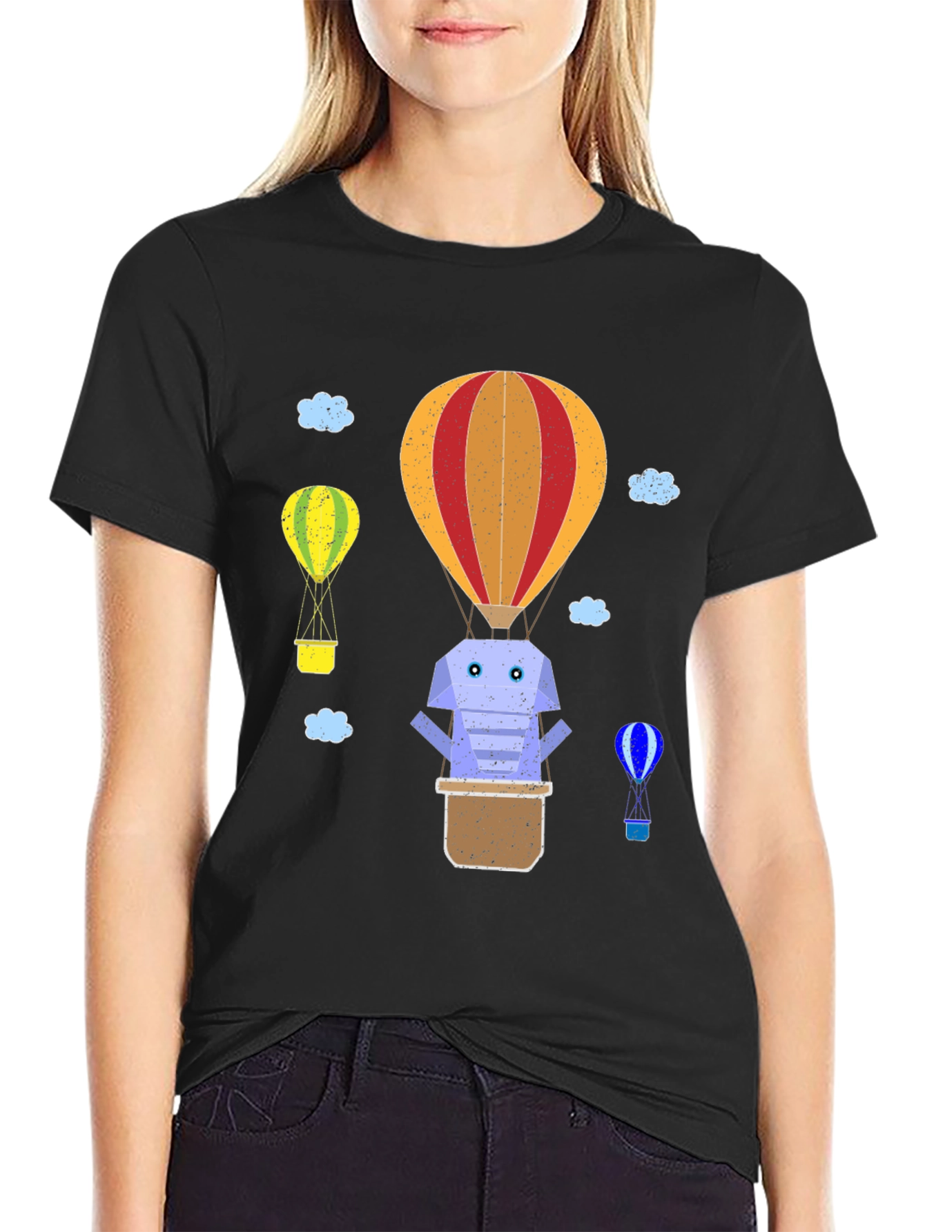 Black Novelty Balloon Graphic T-Shirt view 2