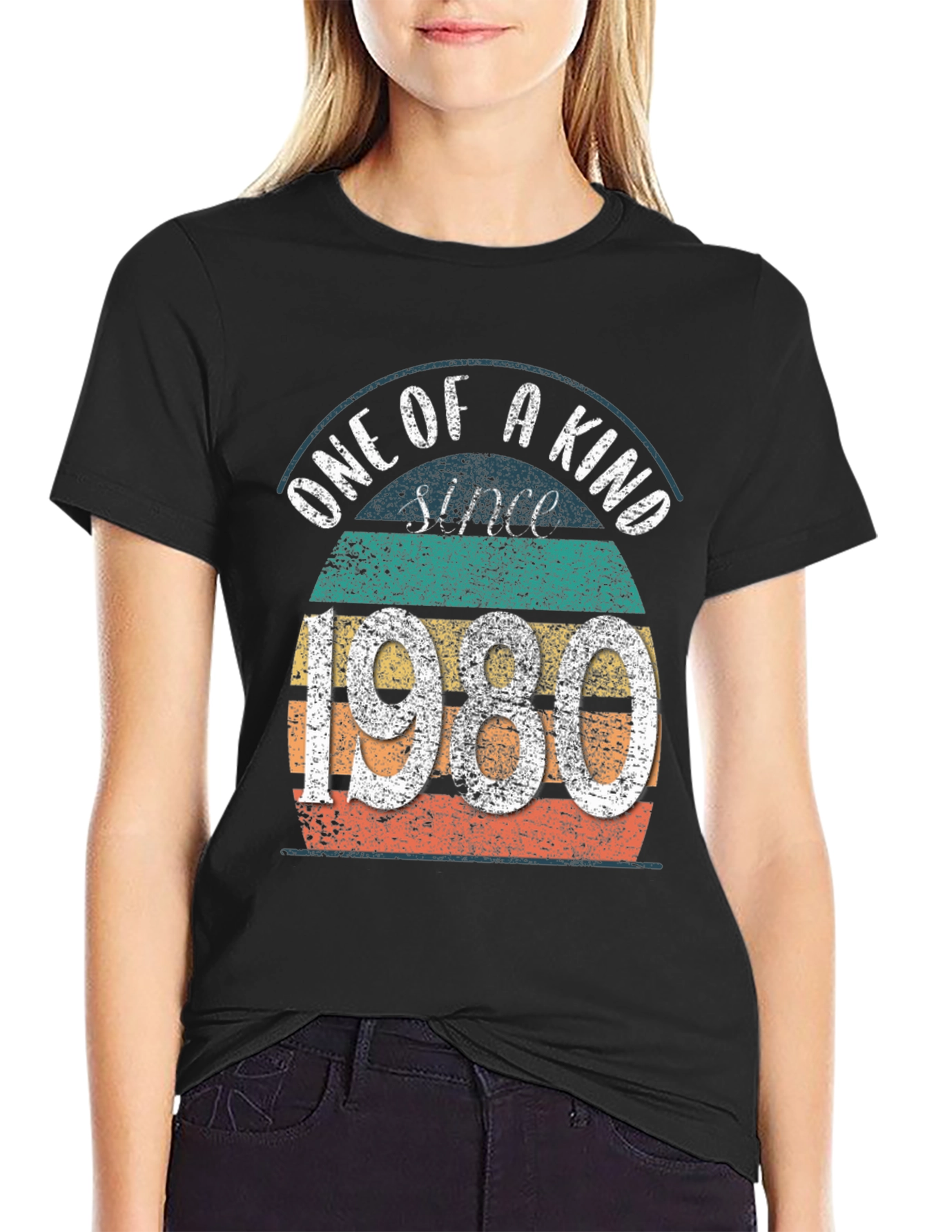 Black One of a Kind Since 1980 T-Shirt view 2