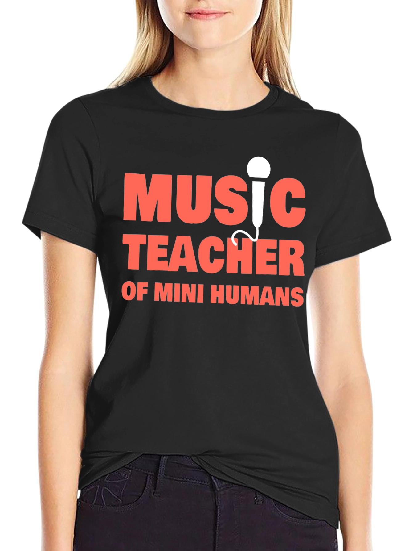 Black Music Teacher T-Shirt view 2