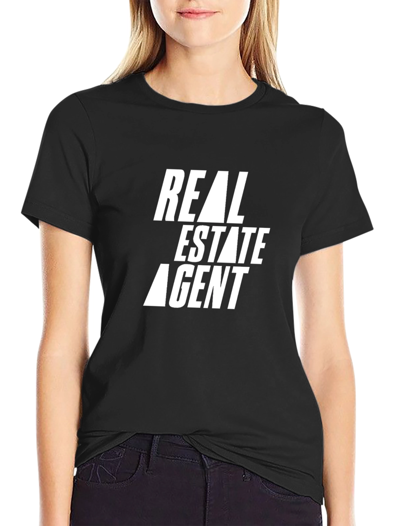 Black Real Estate Agent Graphic Tee - Black view 2