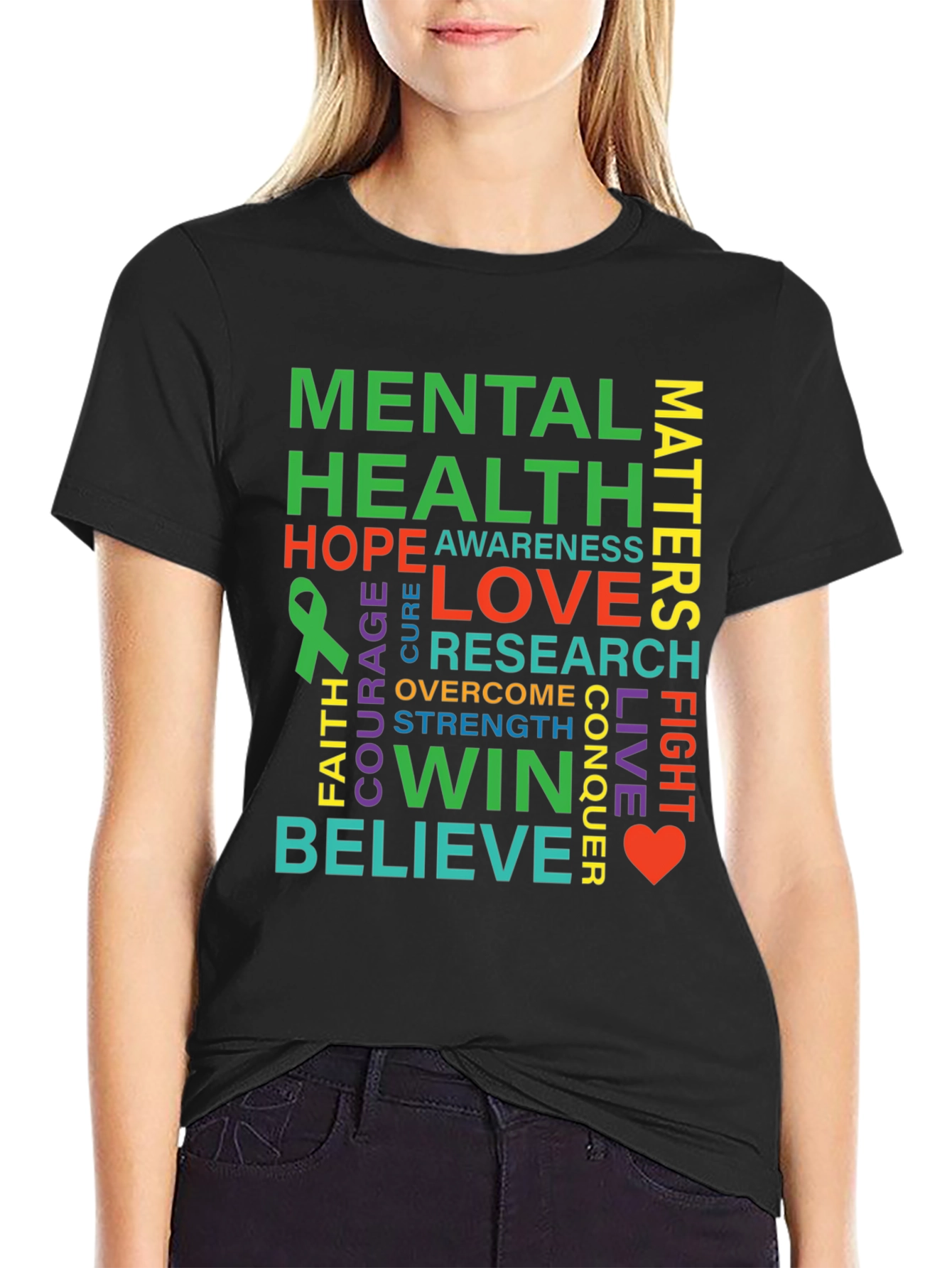Black Mental Health Matters T-Shirt Awareness Tee view 2