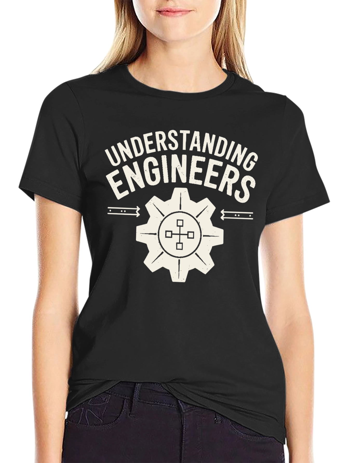 Black Understanding Engineers T-Shirt view 2