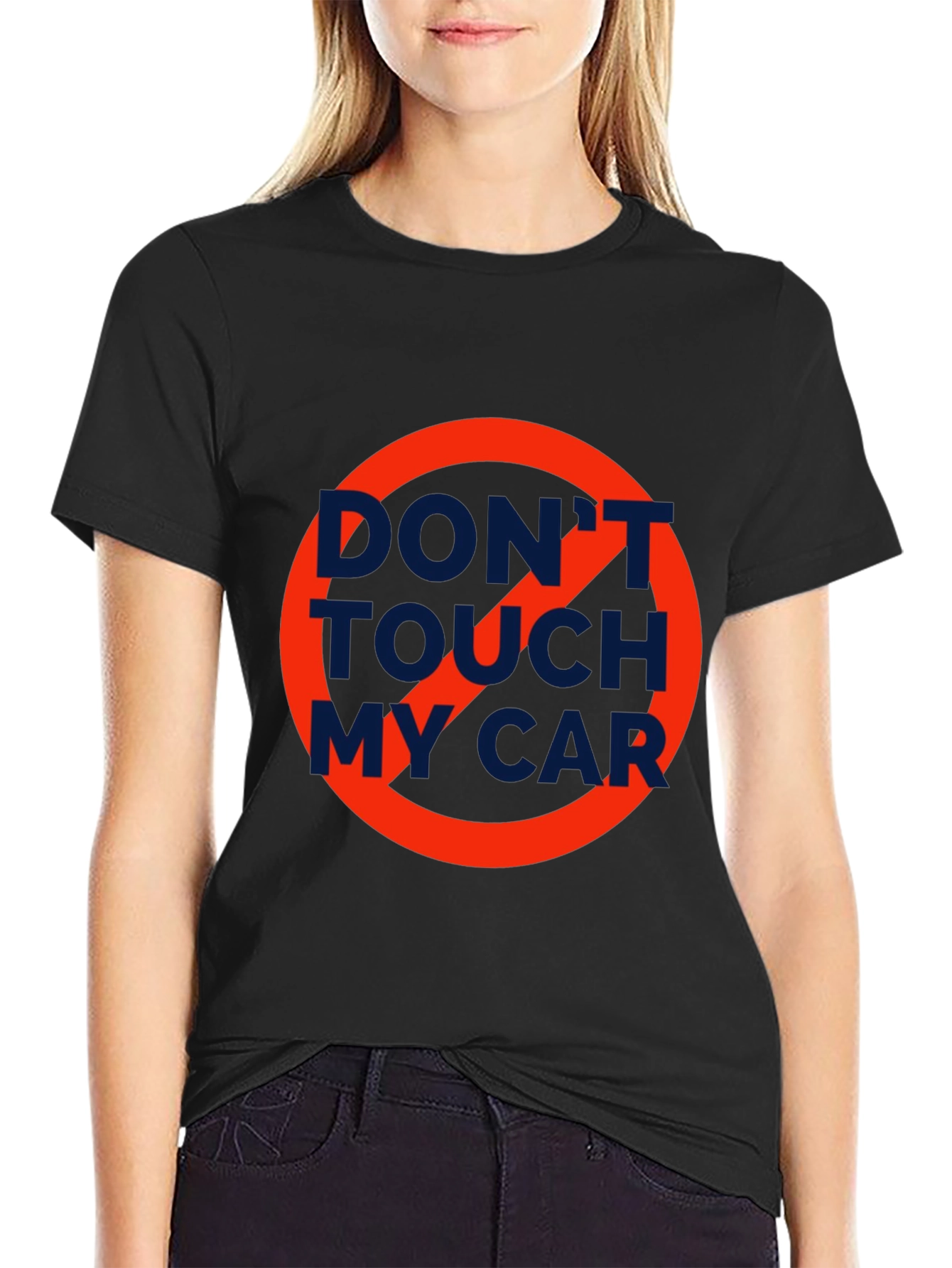 Black Don't Touch My Car Graphic T-Shirt view 2