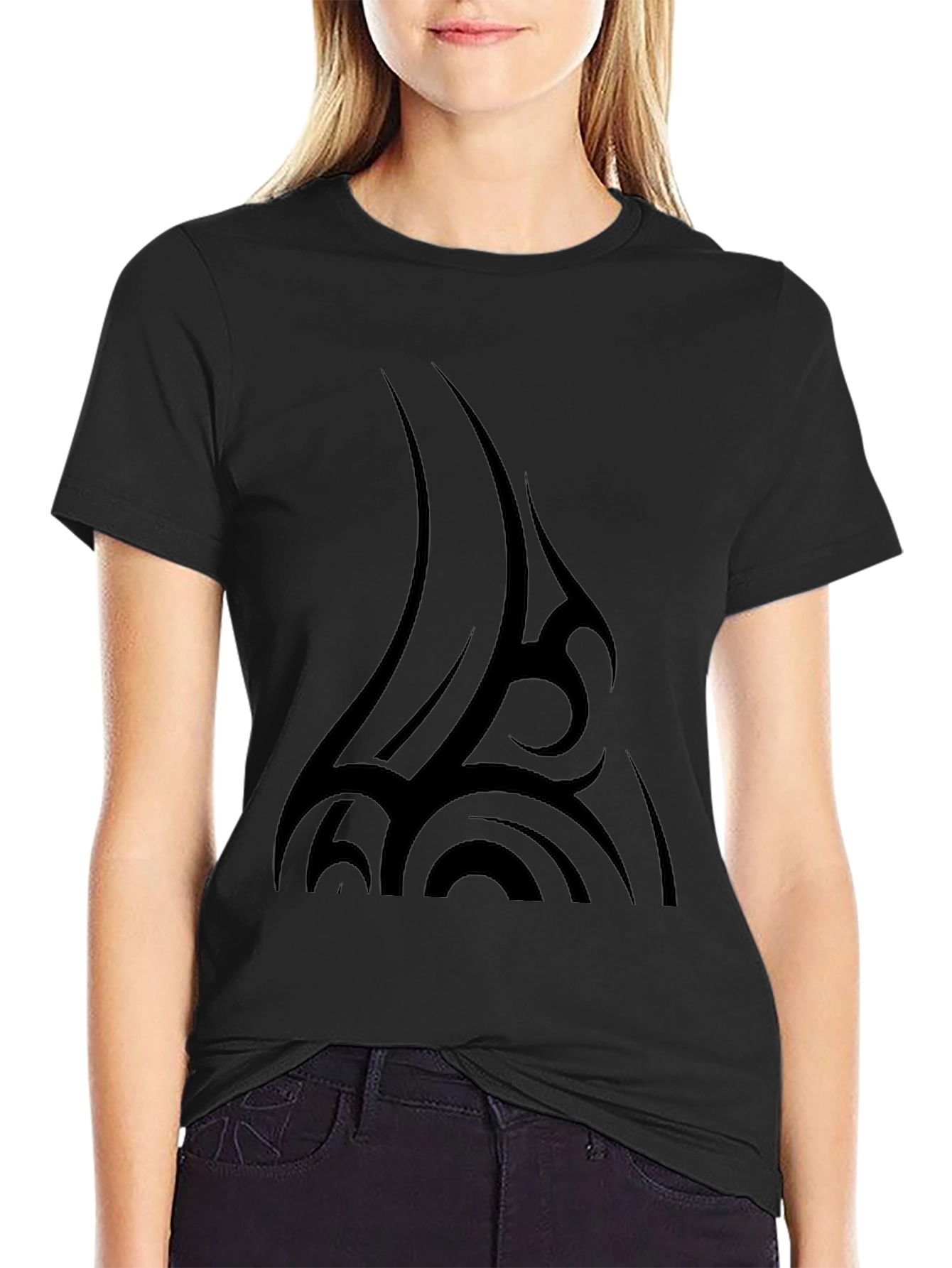 Black Tribal Tattoo Black T-Shirt view 2