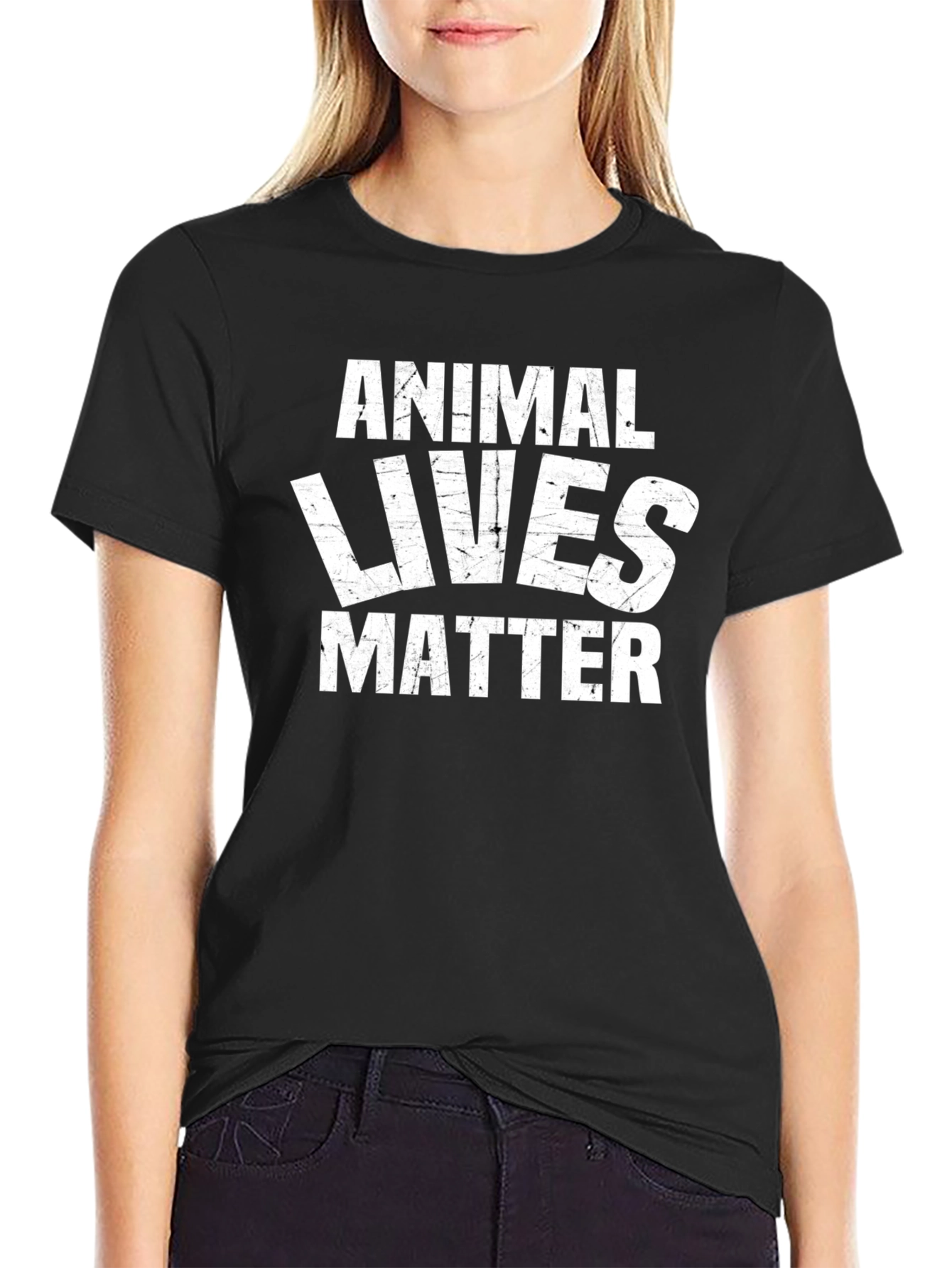 Black Animal Lives Matter Graphic T-Shirt view 2