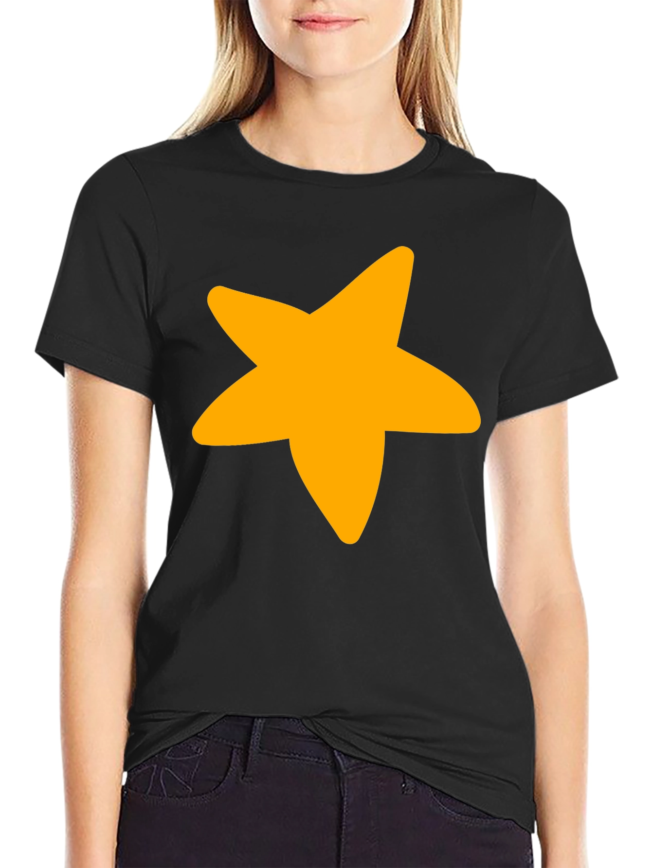 Black Star Graphic Black T-Shirt view 2