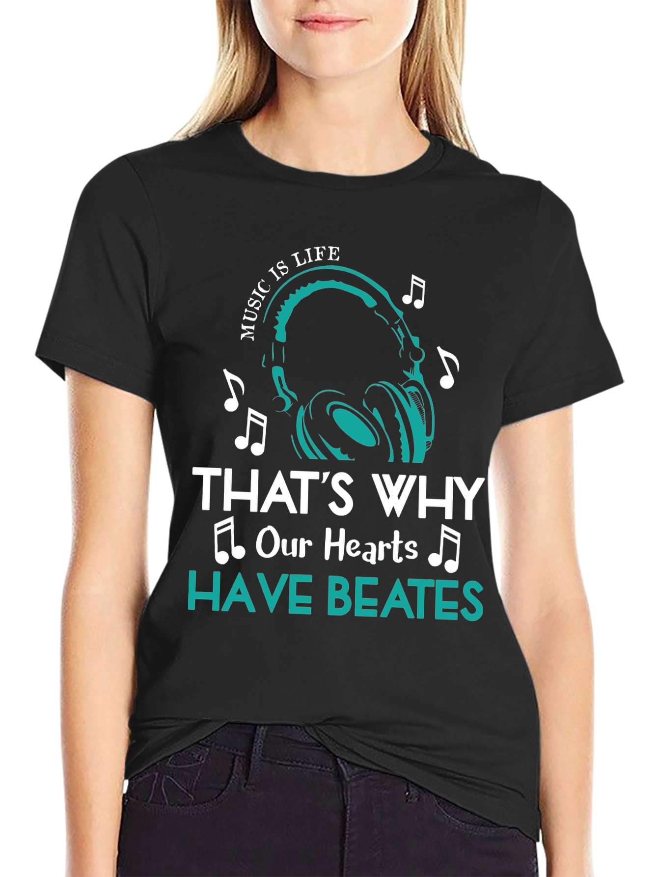 Black Music is Life T-Shirt - Beats Design view 2