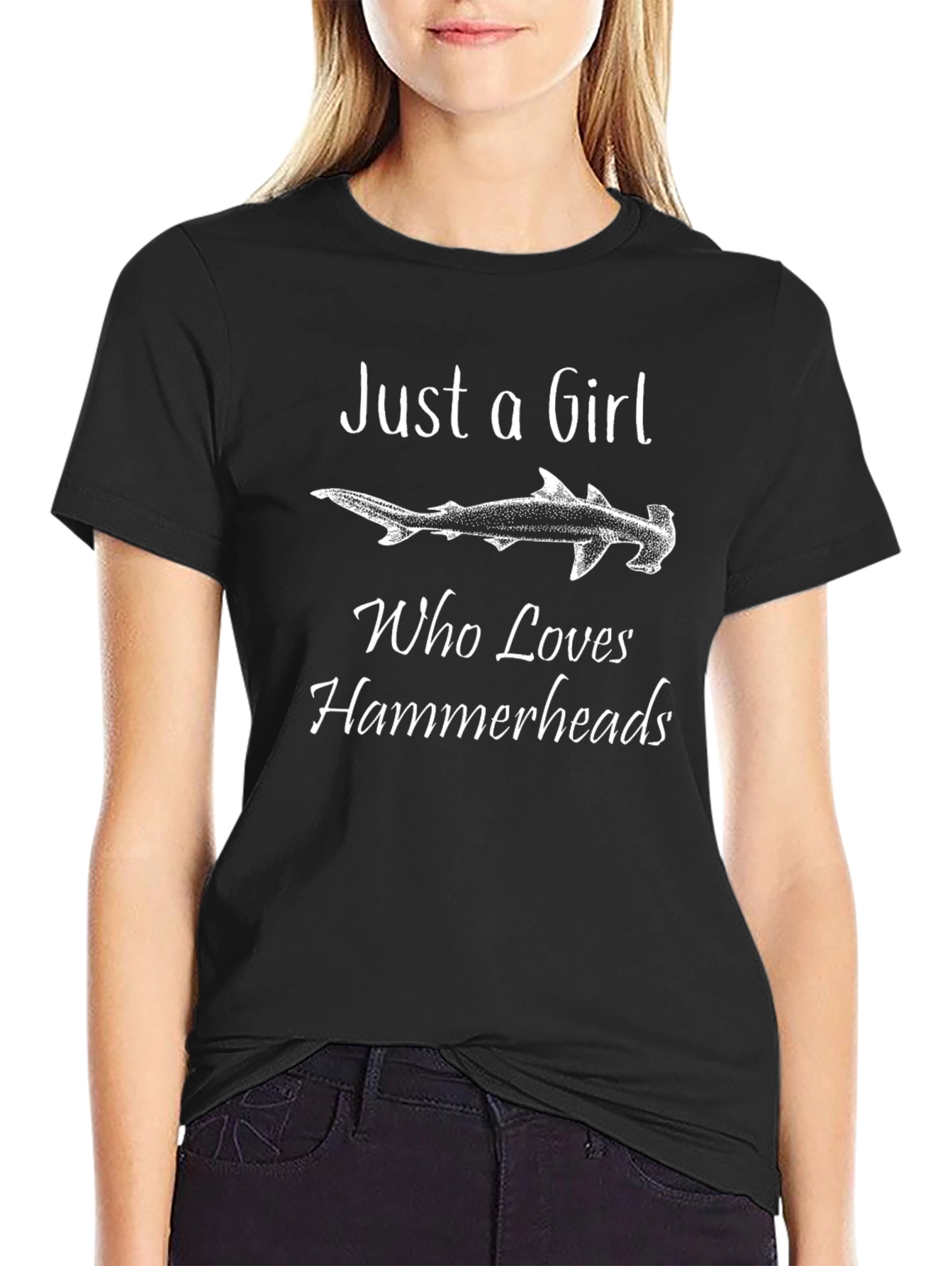 Hammerhead Shark Lover T-Shirt - Just A Girl - 2