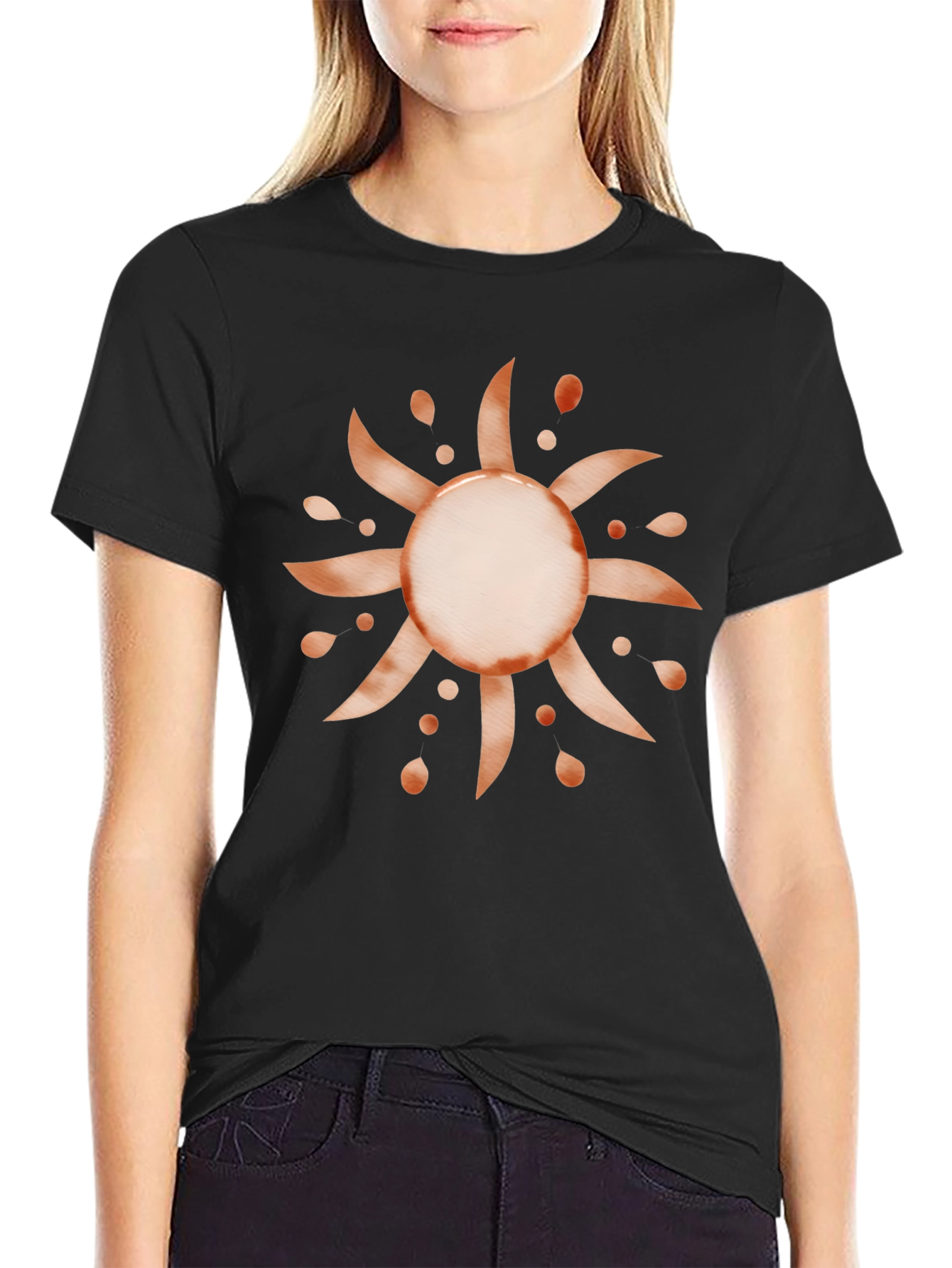 Black Sunburst Graphic Tee - Tangled Inspired Design view 2