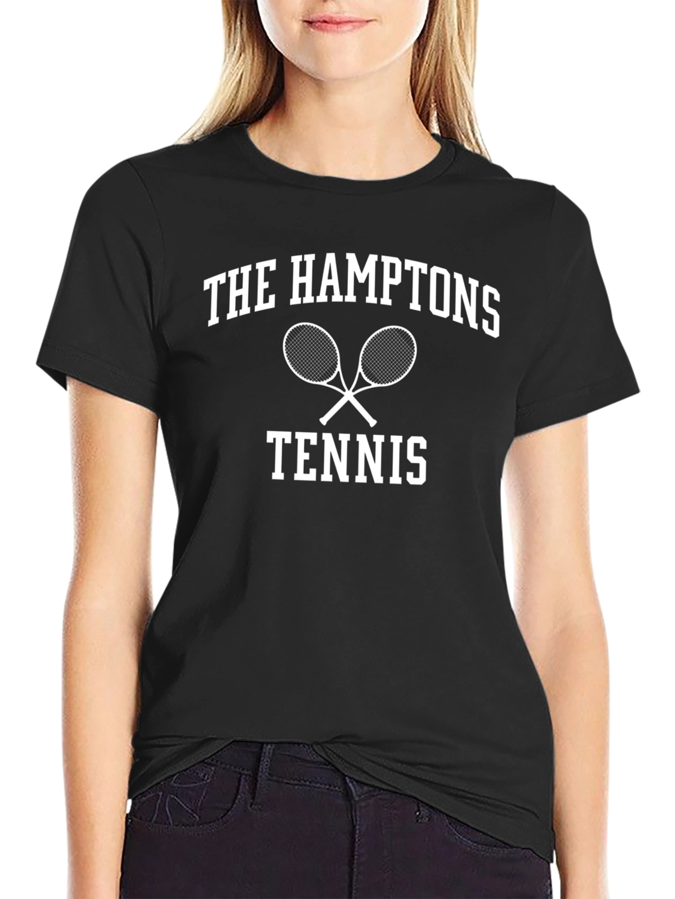 Black The Hamptons Tennis Graphic T-Shirt view 2