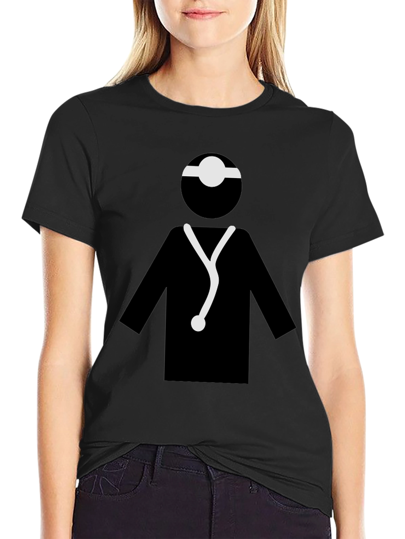 Black Doctor Graphic T-Shirt - Unisex Medical Tee view 2