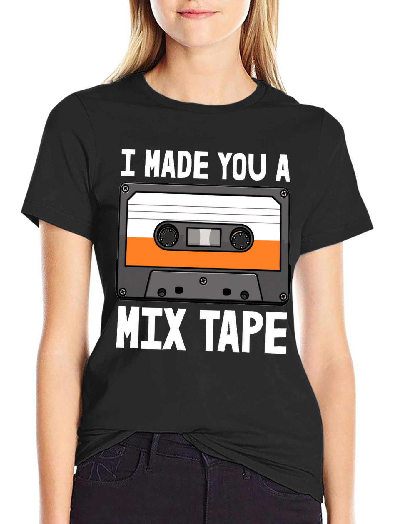 Black I Made You a Mixtape Graphic Tee view 2
