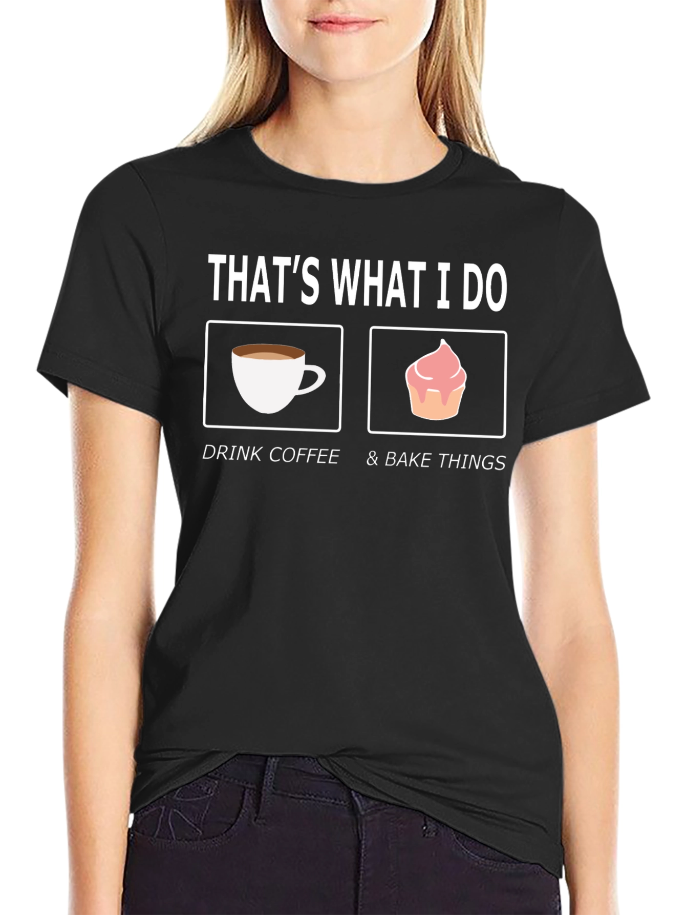 Black Drink Coffee & Bake Things T-Shirt view 2
