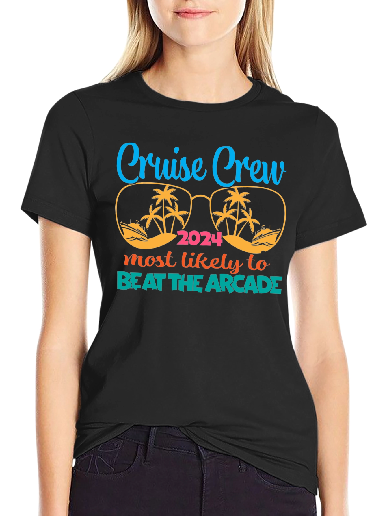 Black Cruise Crew 2024 Arcade T-Shirt view 2