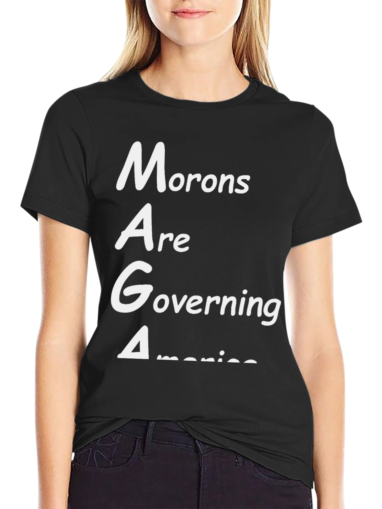 Black Morons Are Governing America MAGA T-Shirt view 2