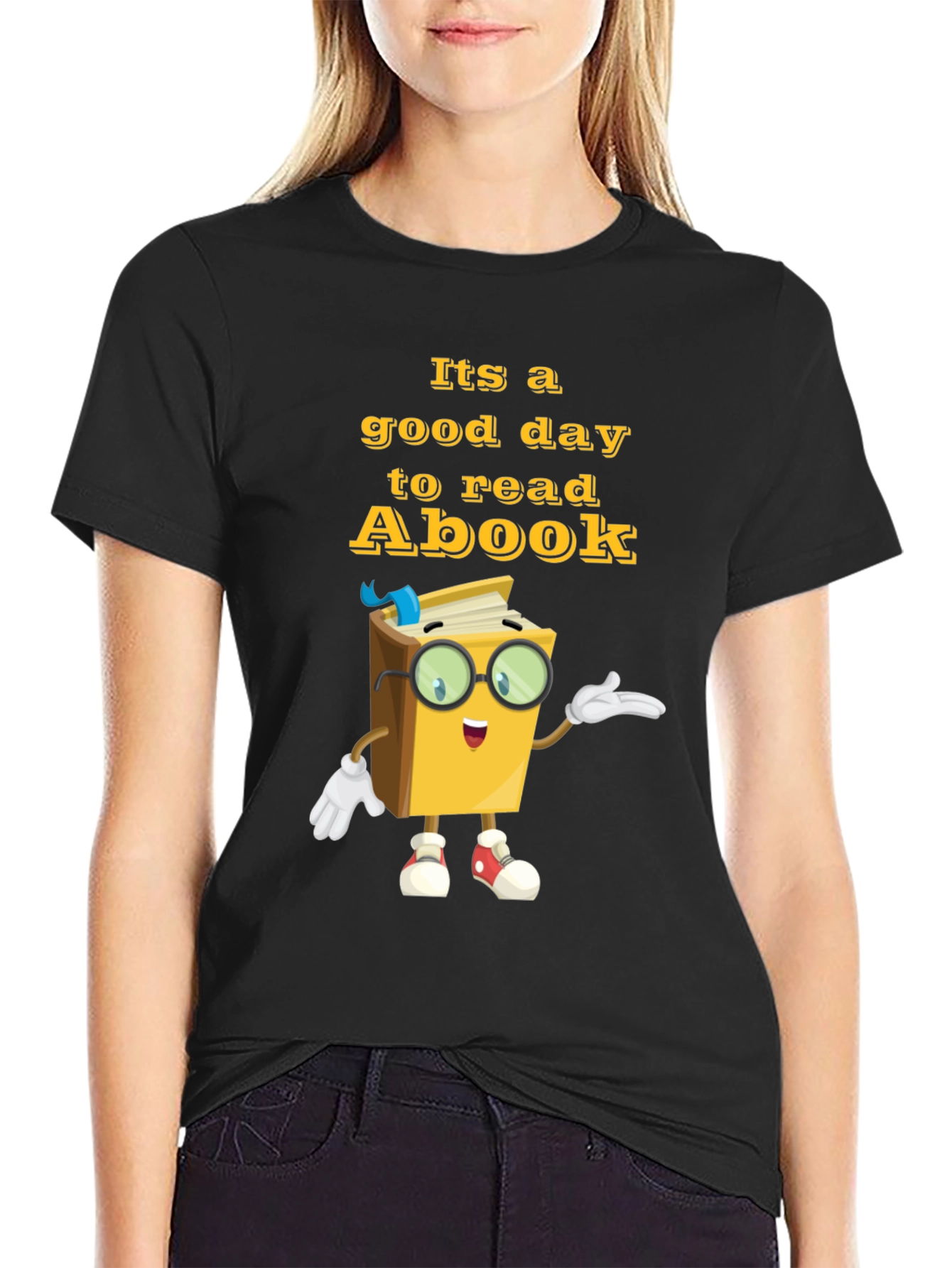 Black Funny Bookworm T-Shirt - It's a Good Day to Read view 2