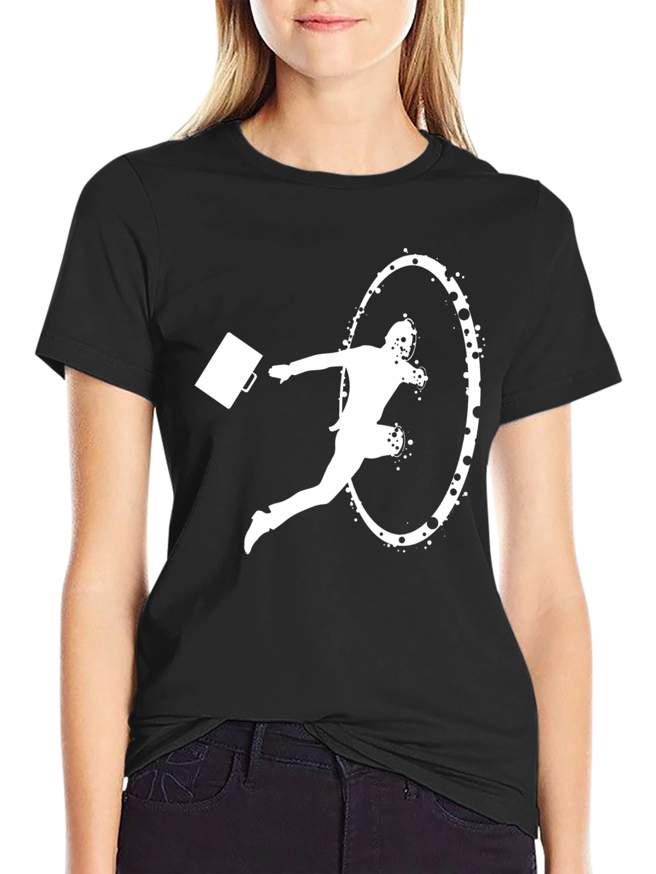 Black Portal Businessman Graphic T-Shirt view 2