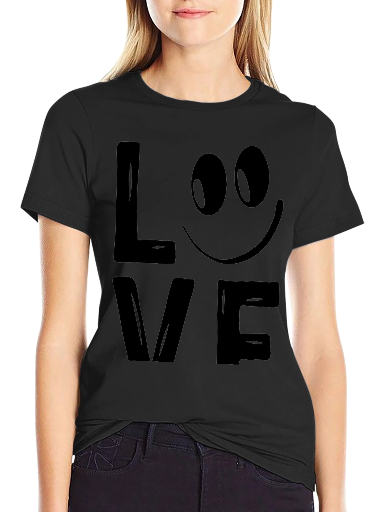 Black Love Graphic T-Shirt - Men's Black Tee view 2