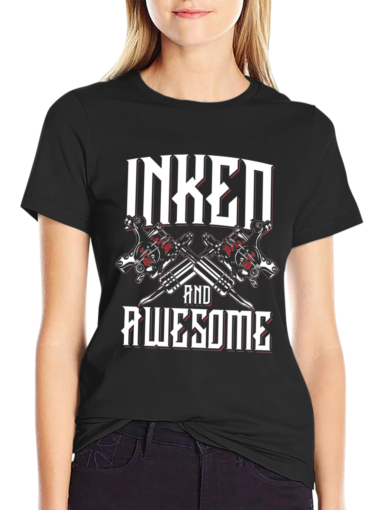 Inked and Awesome Graphic T-Shirt - 2
