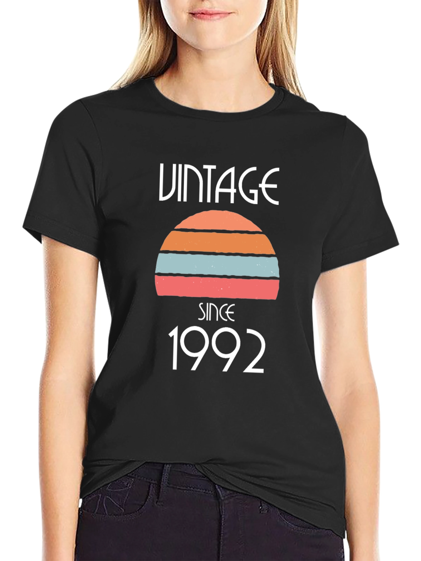 Black Vintage Since 1992 T-Shirt view 2