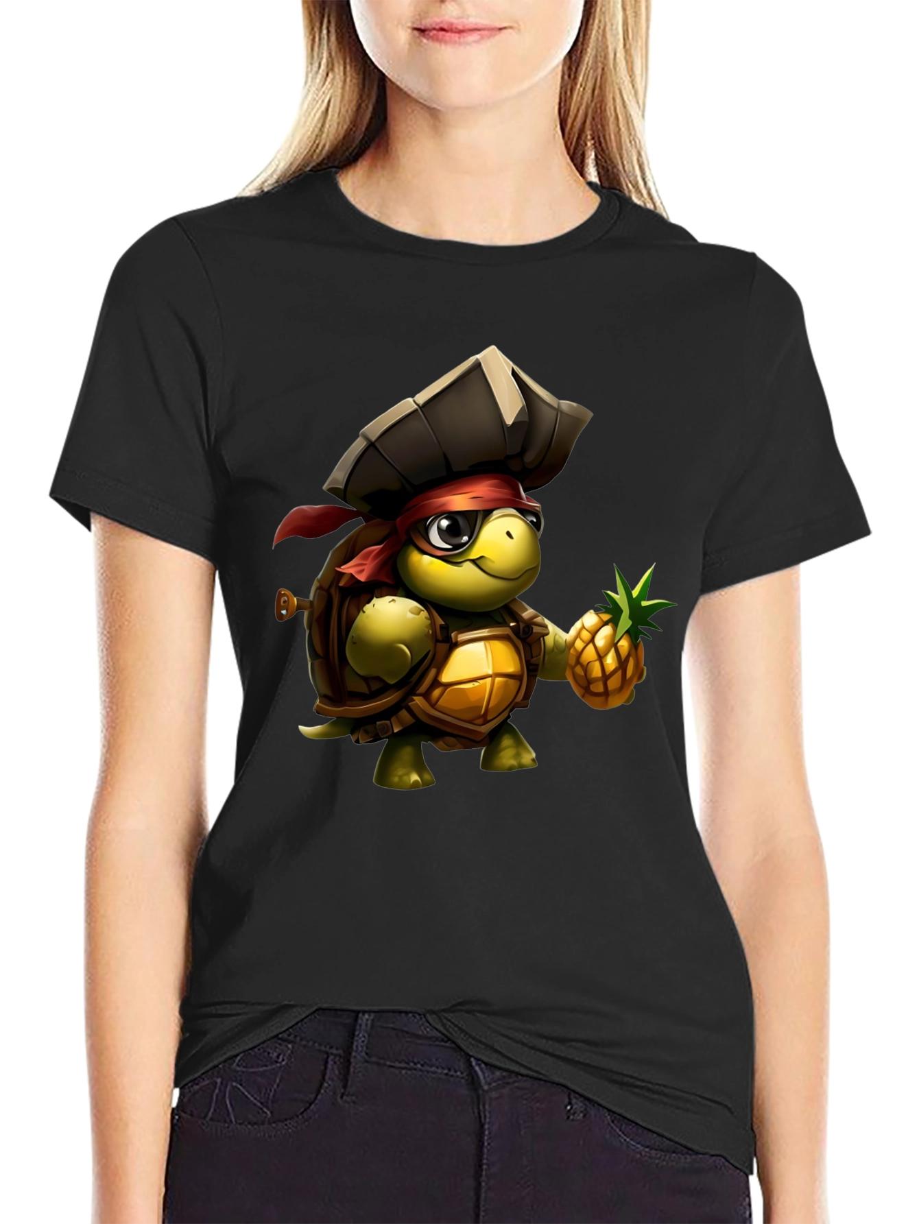 Black Turtle Pirate Graphic Tee - Unique Design! view 2