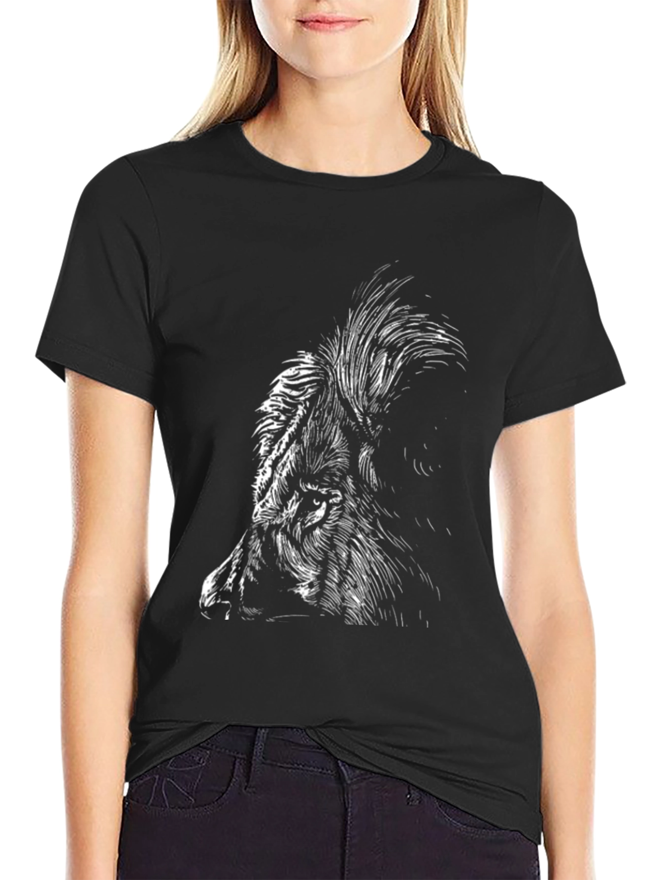 Black Wild Boar Graphic Tee - Men's Black T-Shirt view 2
