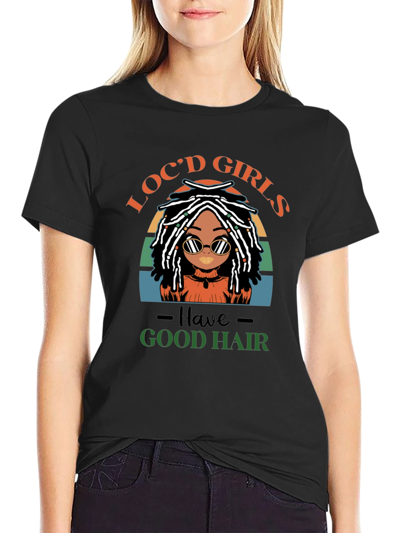 Black Loc'd Girls Have Good Hair T-Shirt view 2
