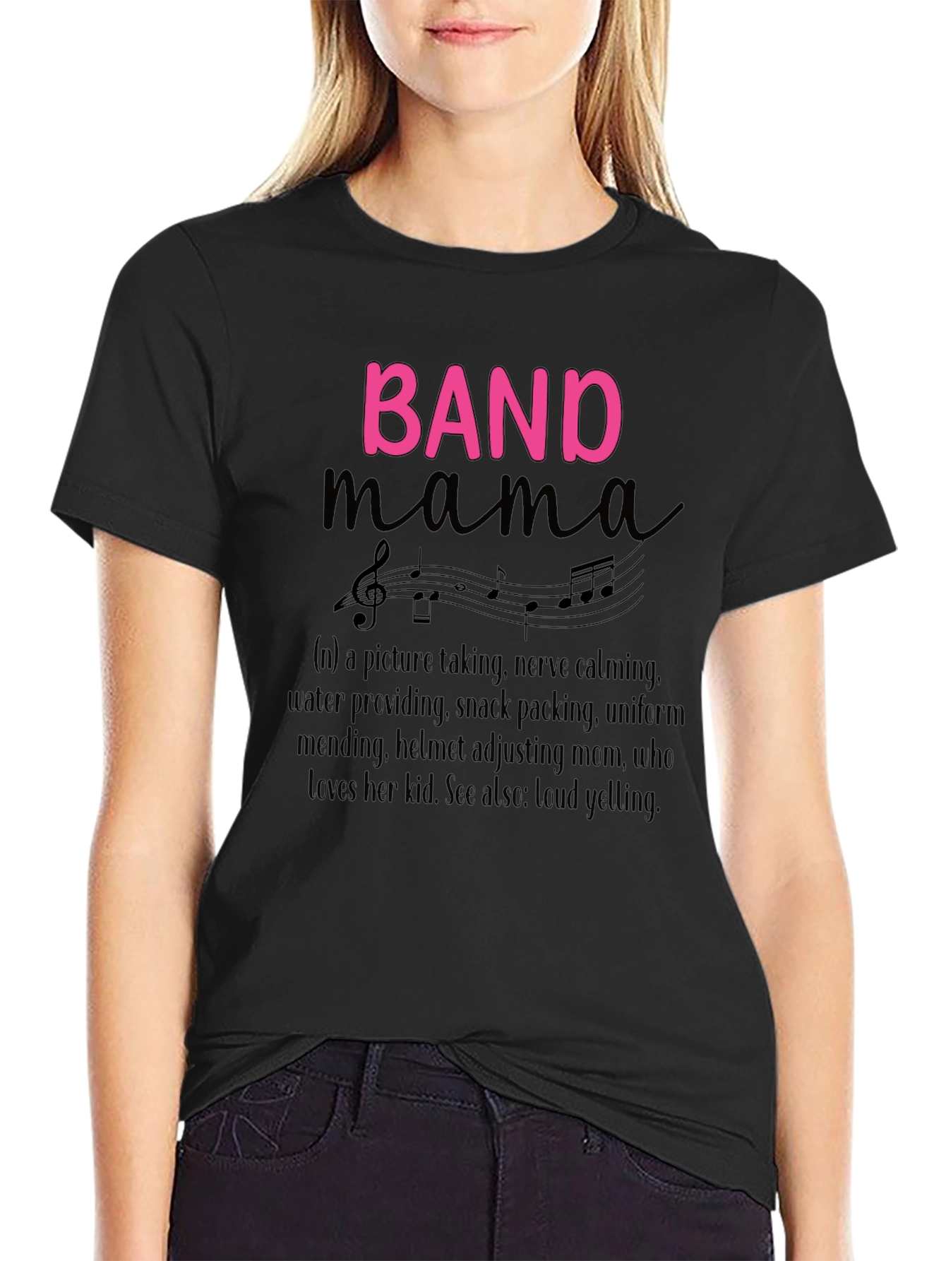 Black Band Mama Graphic T-Shirt view 2