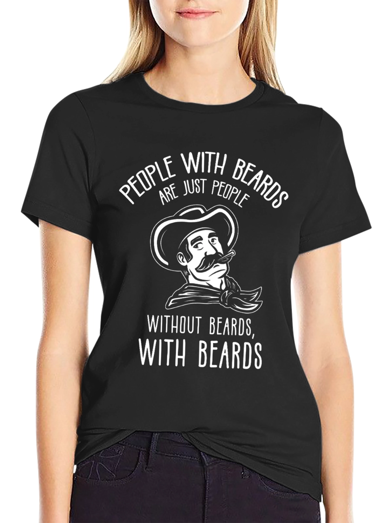 Black Bearded People T-Shirt view 2