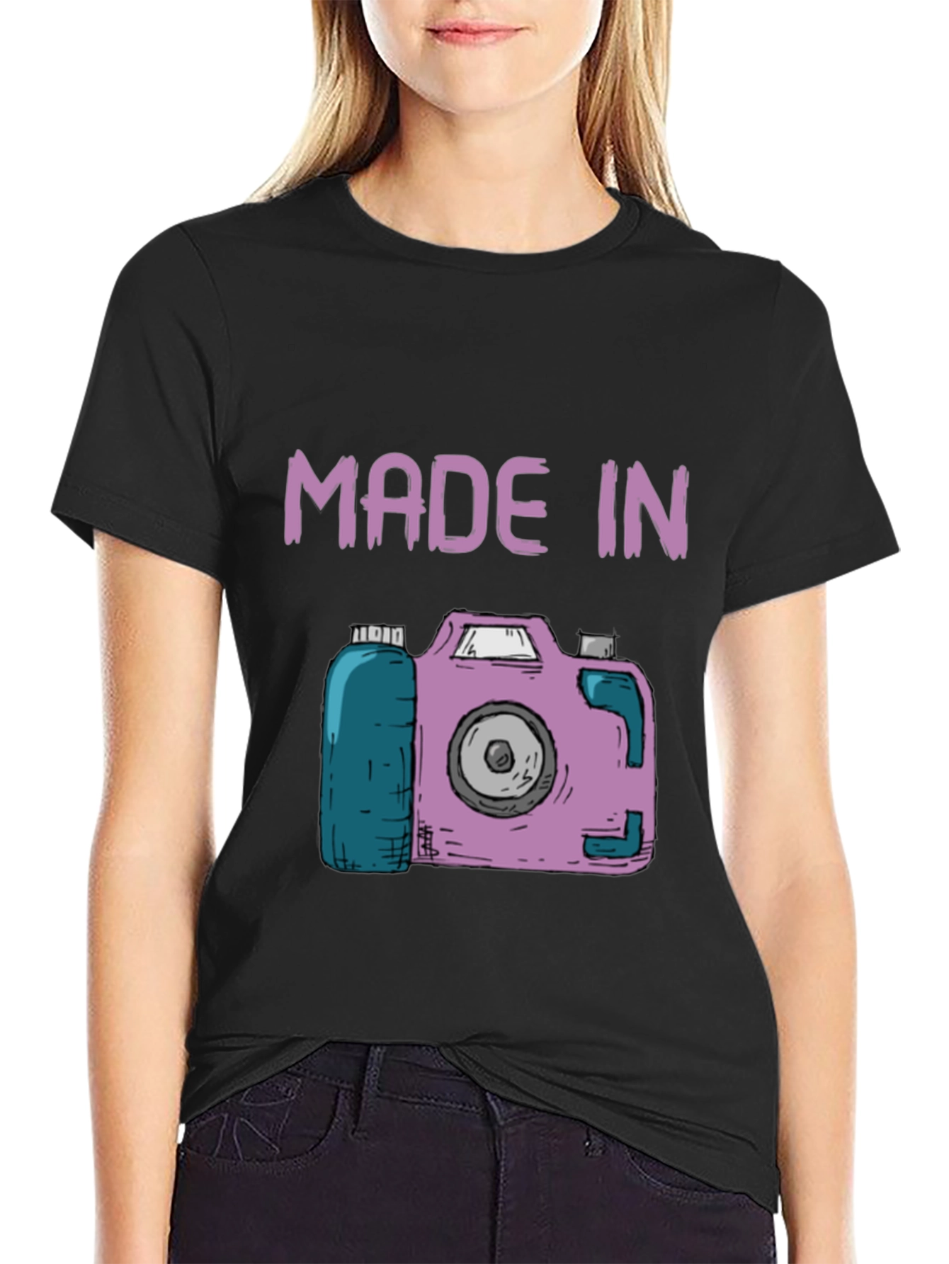 Black Made In Camera Graphic T-Shirt view 2