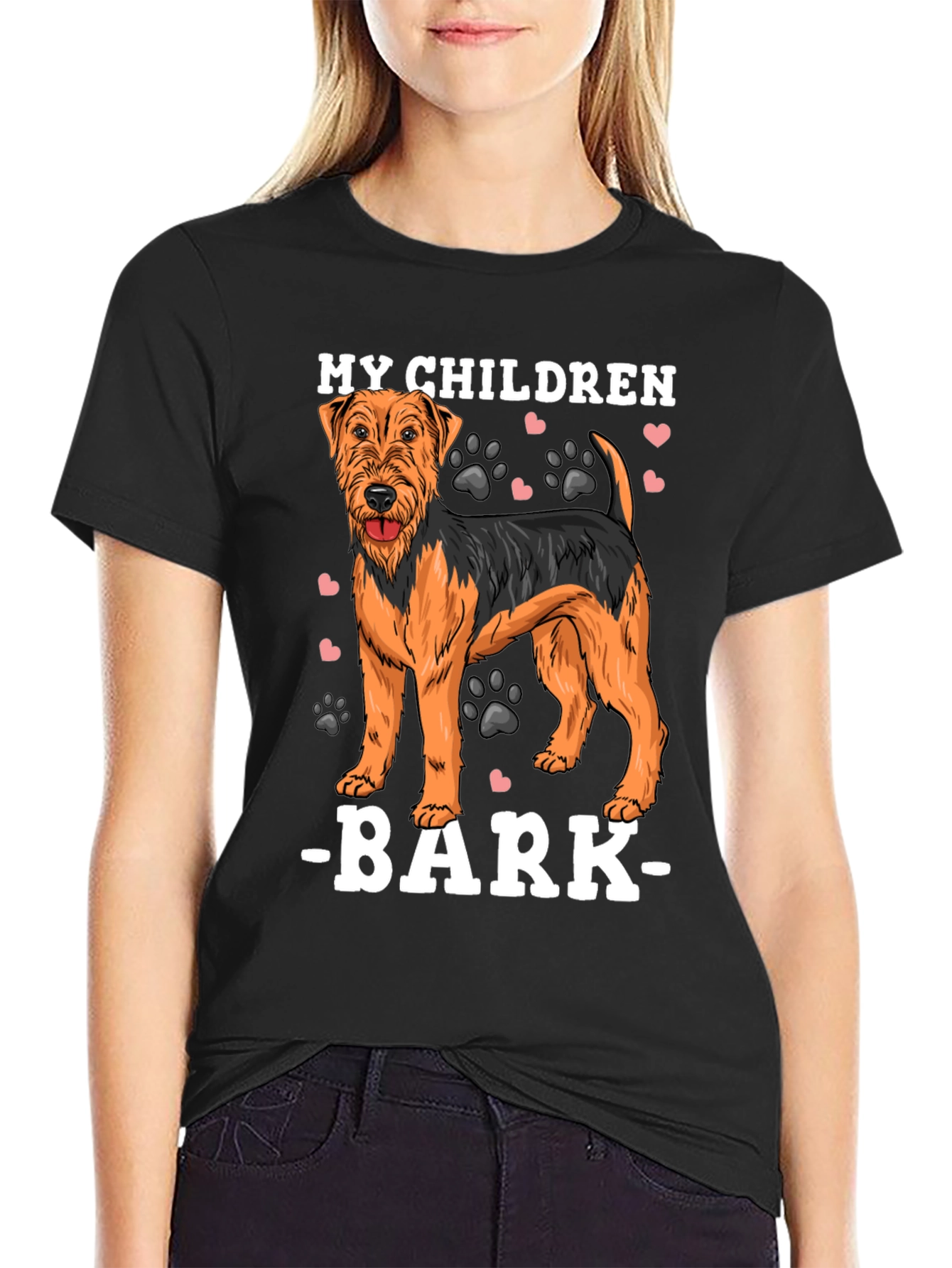Black My Children Bark Dog T-Shirt view 2